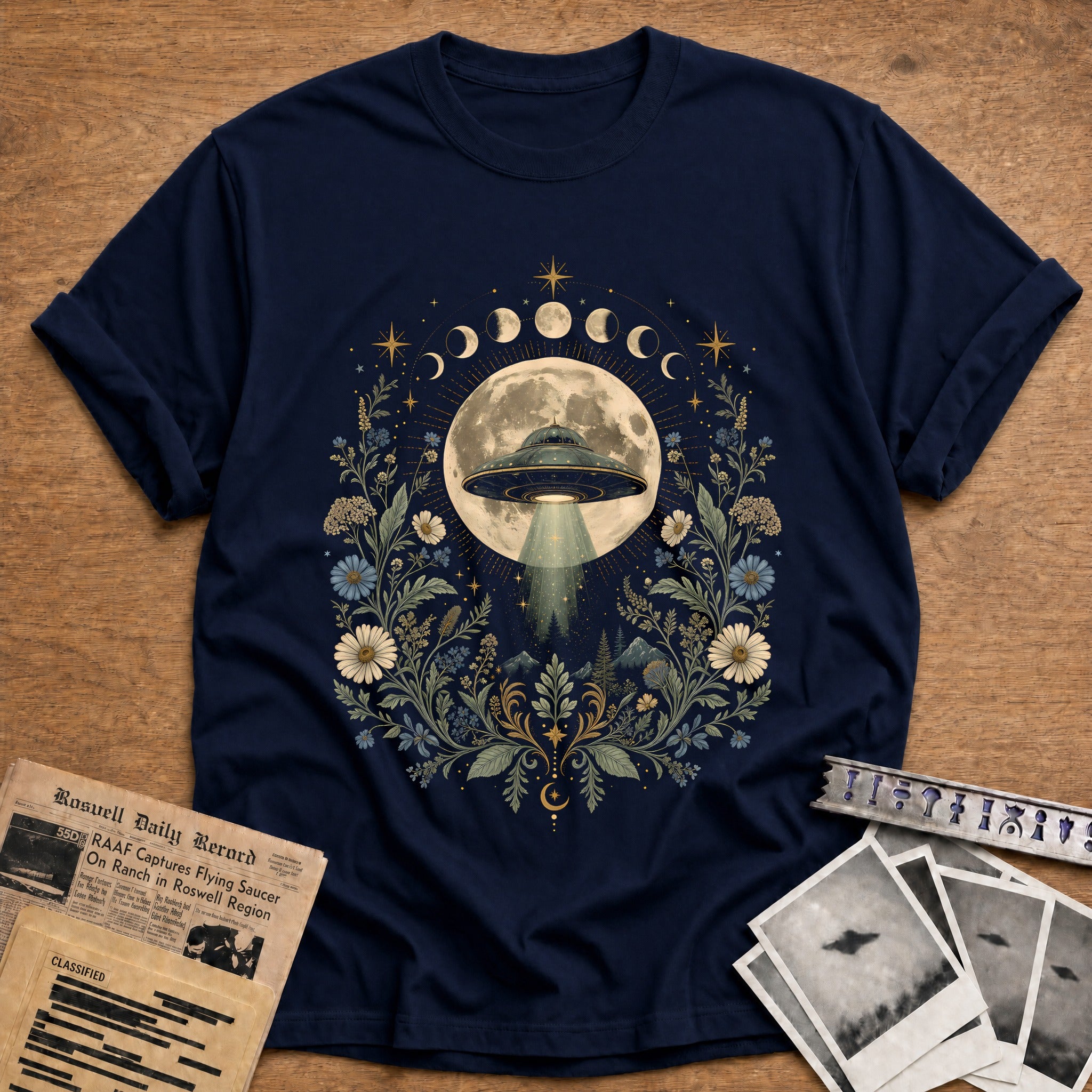 Ufo Full Moon 13 T-Shirt - Navy