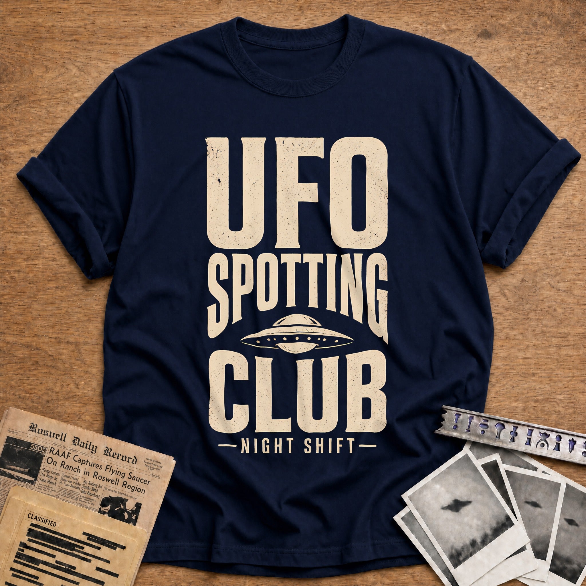 Ufo Spotting Club Night Shift 20 T-Shirt - Navy