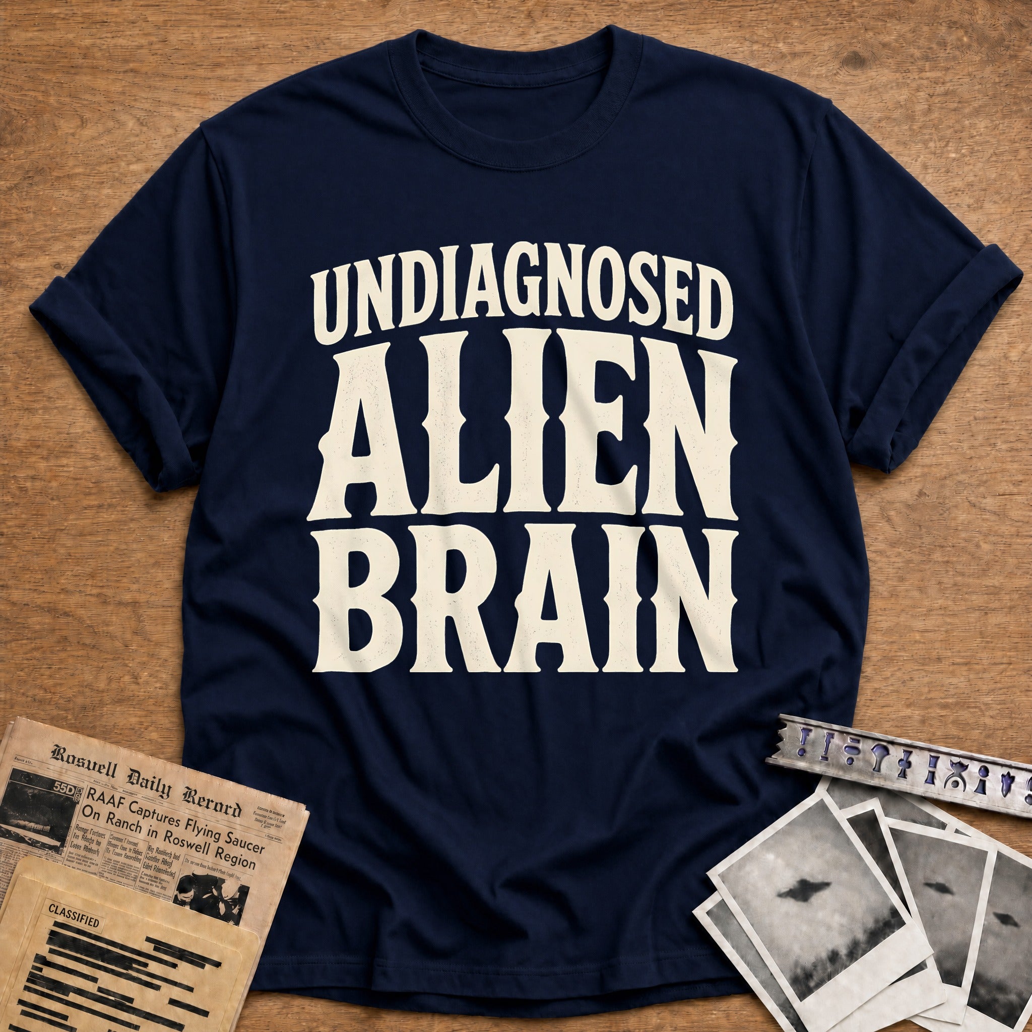 Undiagnosed Alien Brain 49 T-Shirt - Navy