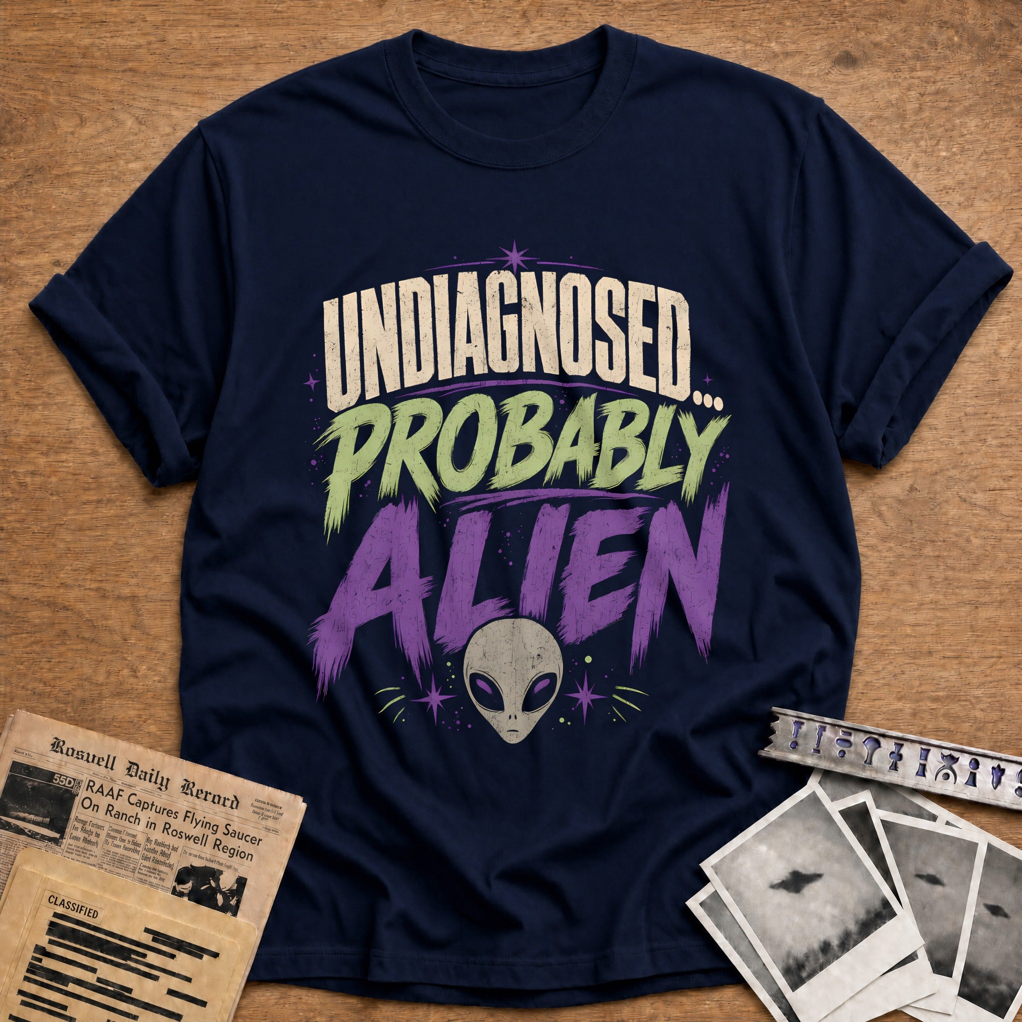 Undiagnosed Probably Alien 41 T-Shirt - Navy