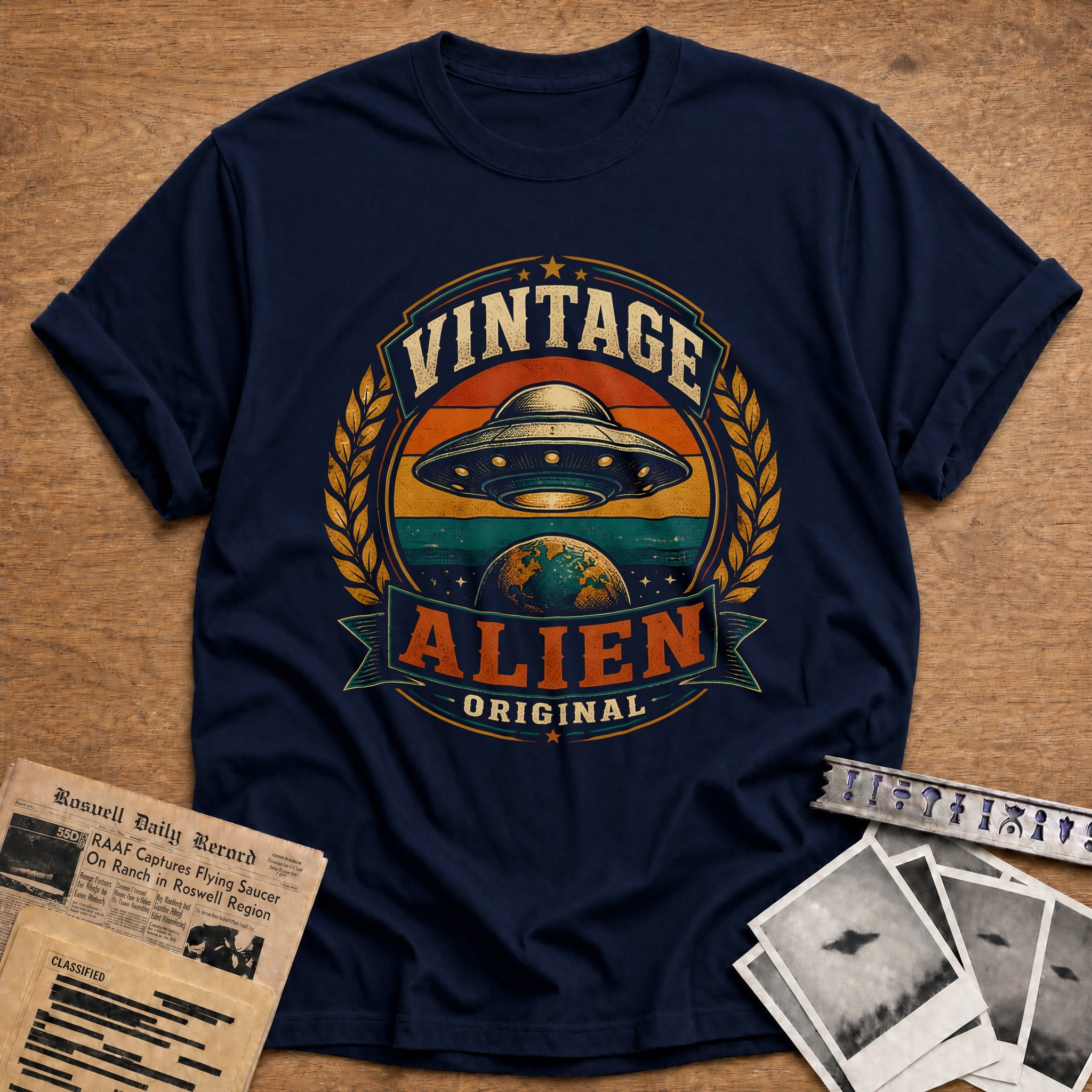Vintage Alien Original 66 T-Shirt - Navy