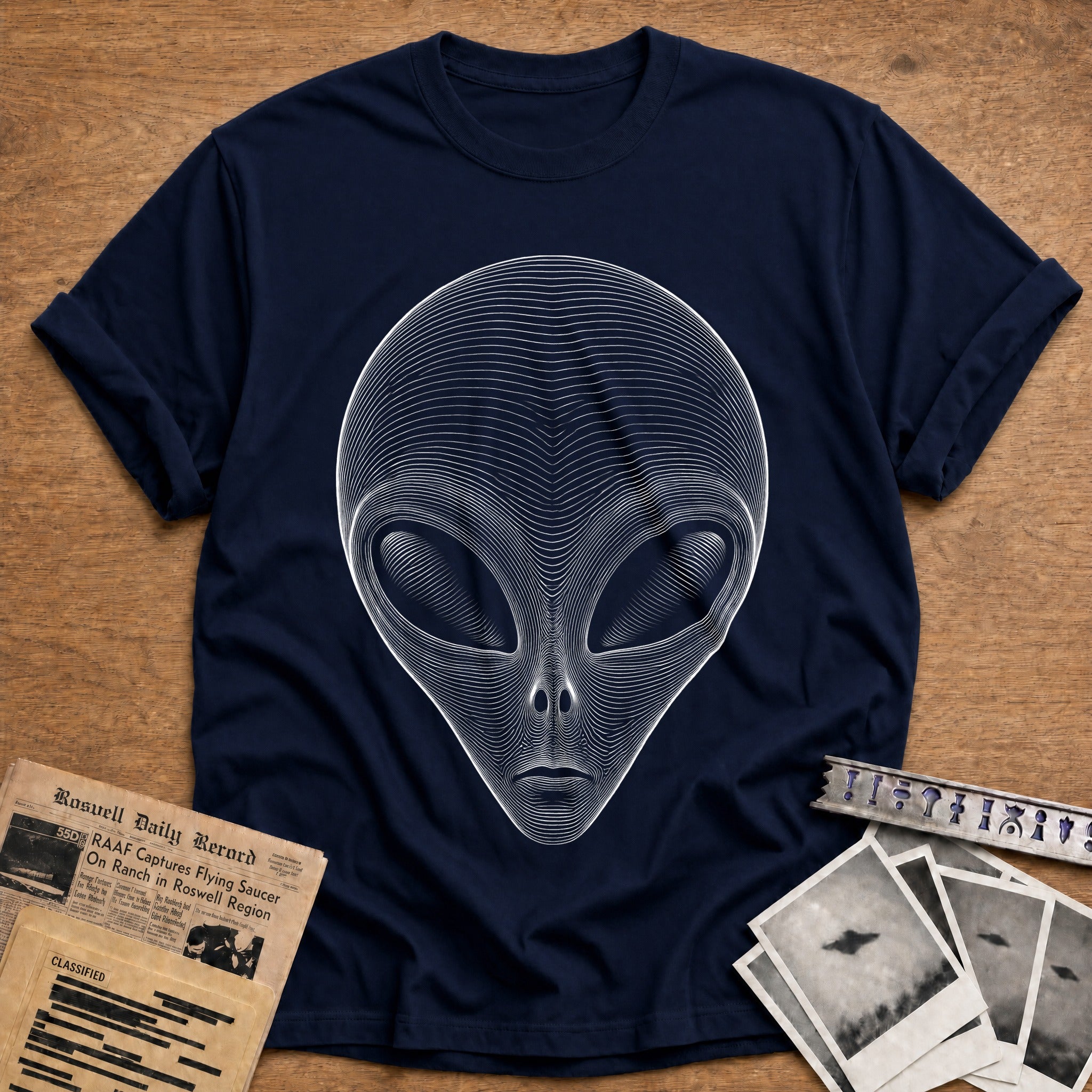 Wide Eyed Wonder T-Shirt - Navy
