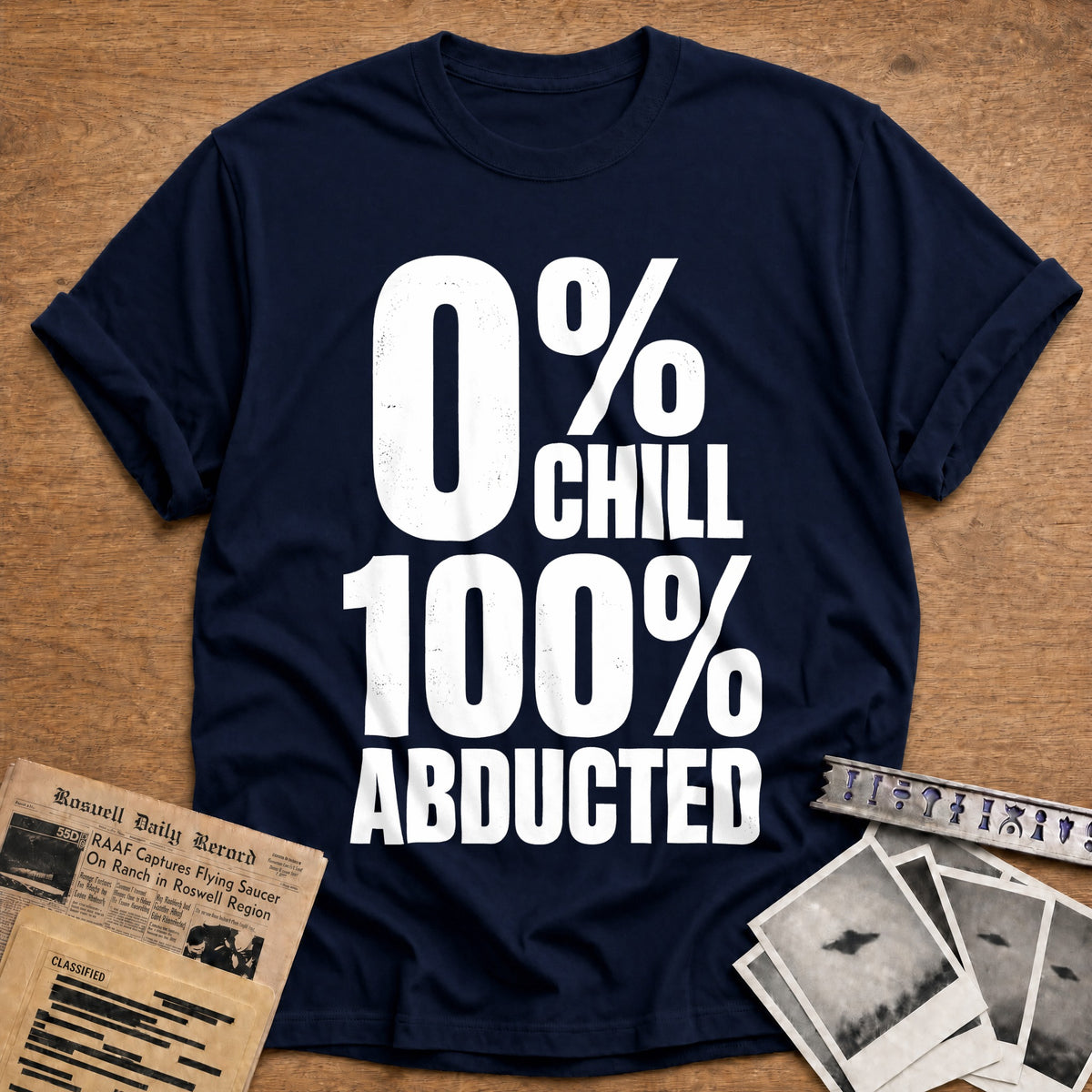 Zero Chill 100 Percent Abducted 63 T-Shirt - Navy