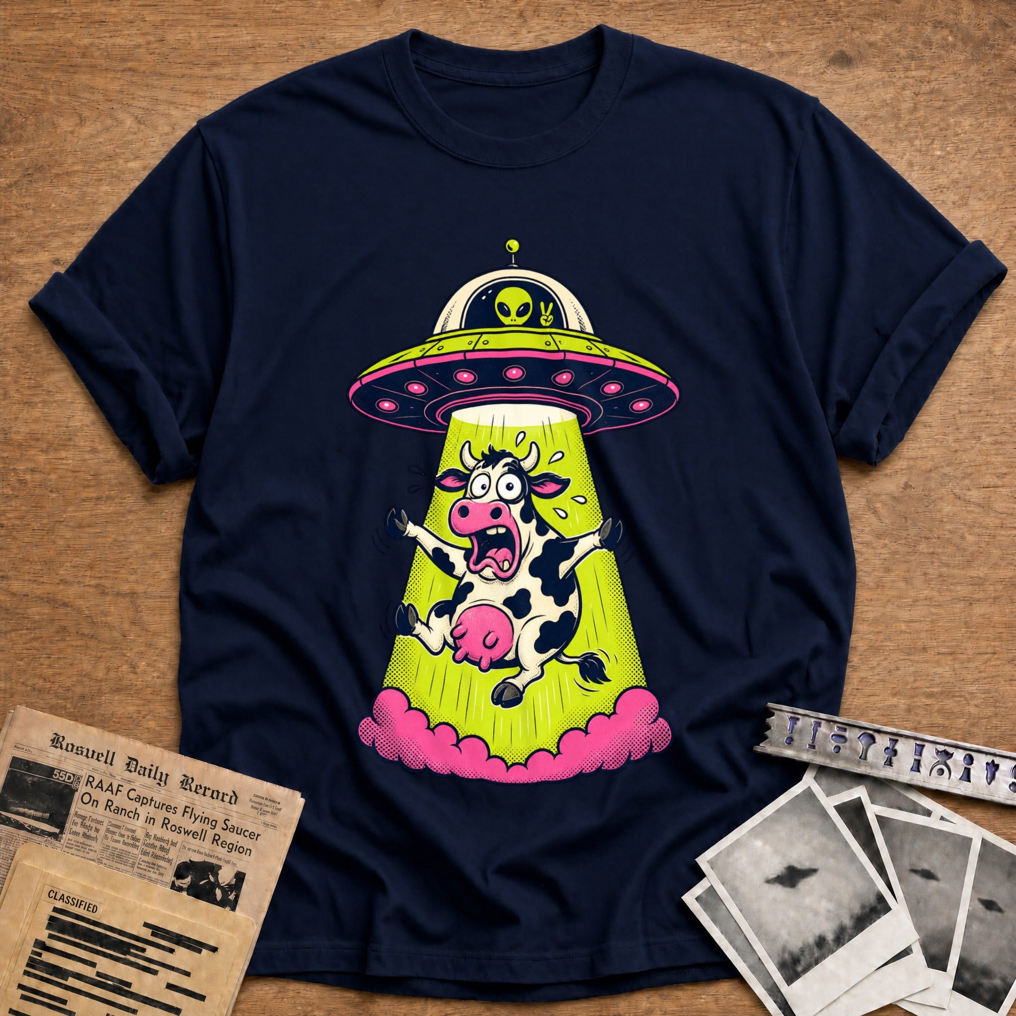 alien abduction cow funny - Navy