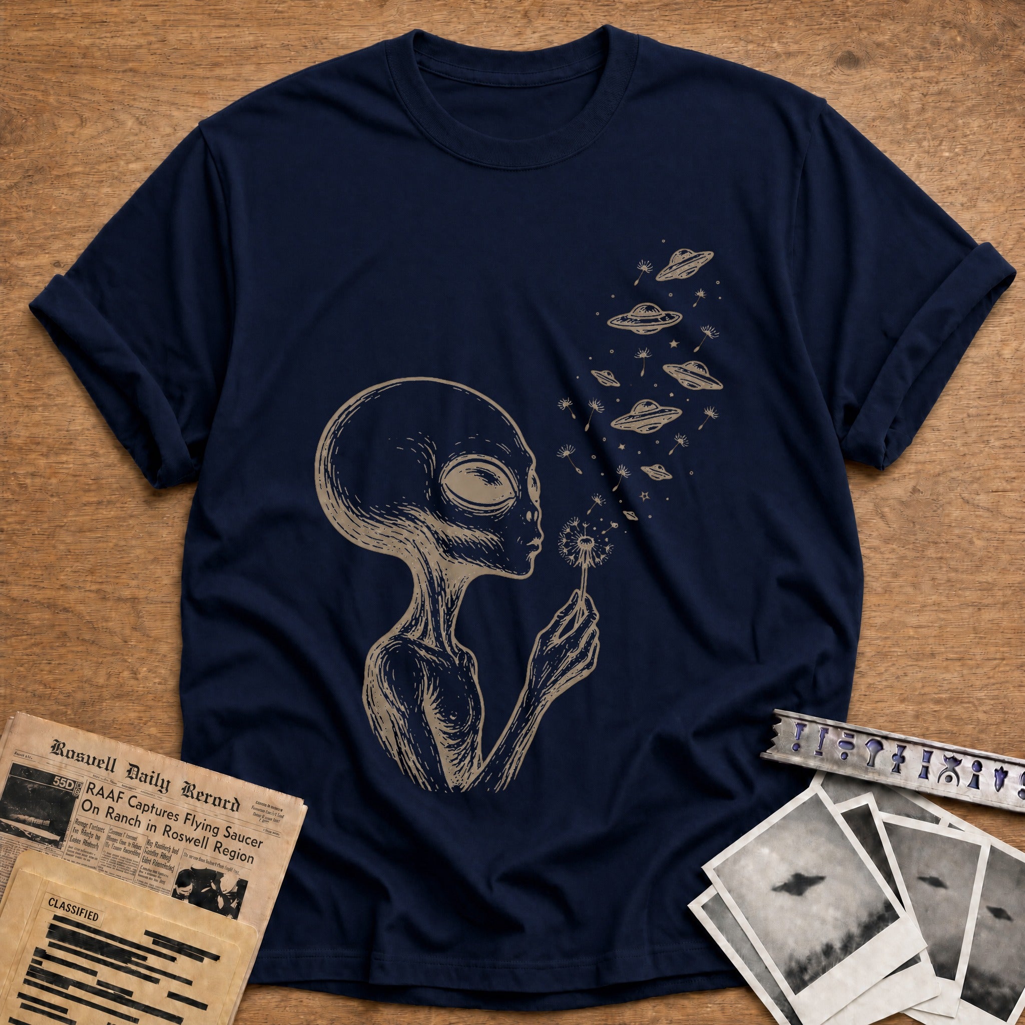 alien dandelion wishes ufo funny - Navy