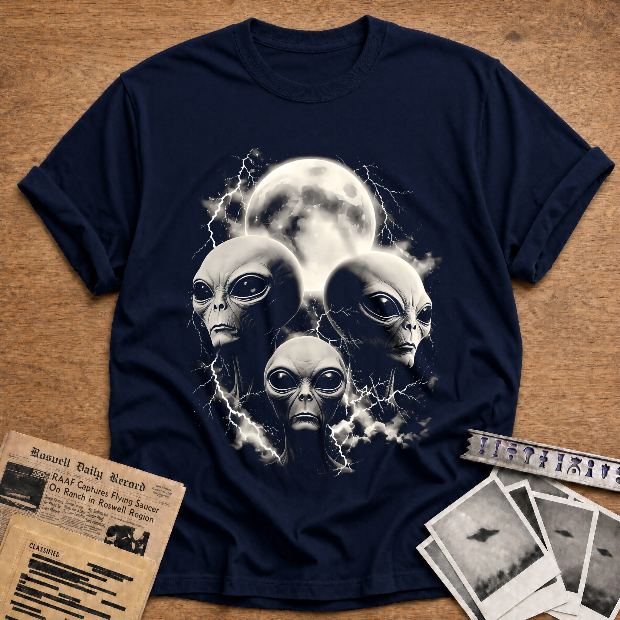 alien moon lightning ufo - Navy