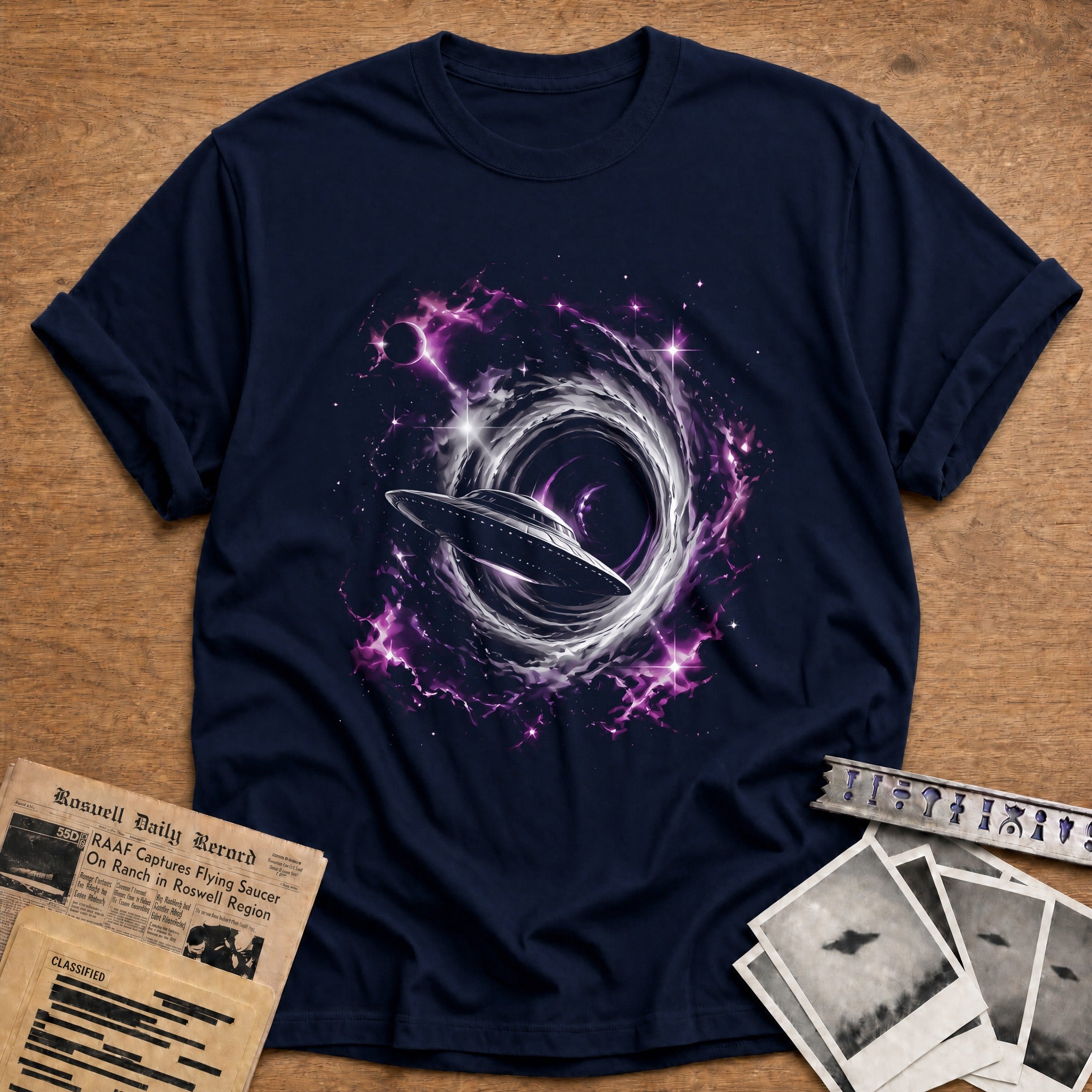 black hole galaxy purple space - Navy