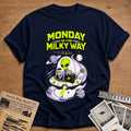 monday in the milky way alien coffee space funny - Navy