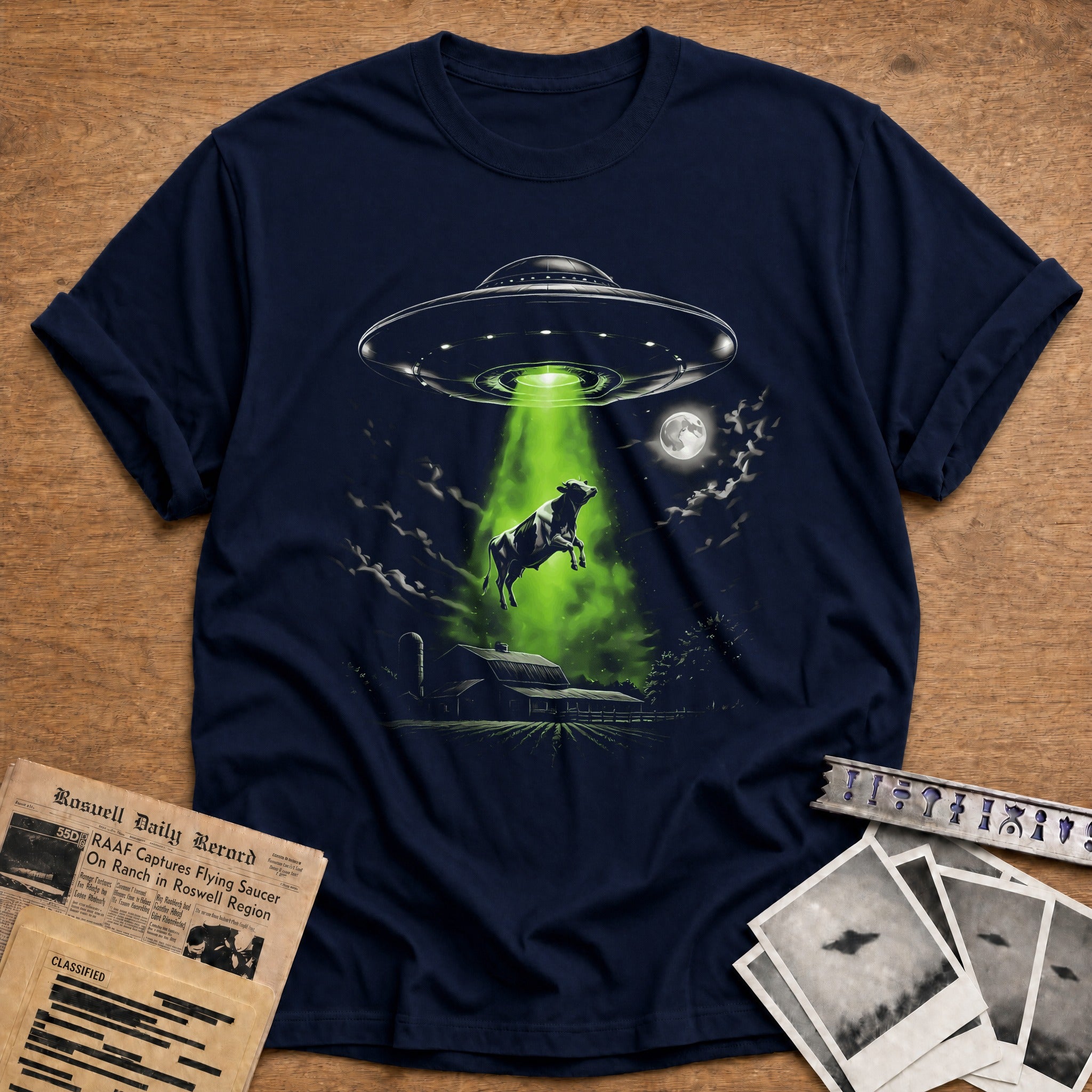 ufo cow abduction alien funny - Navy