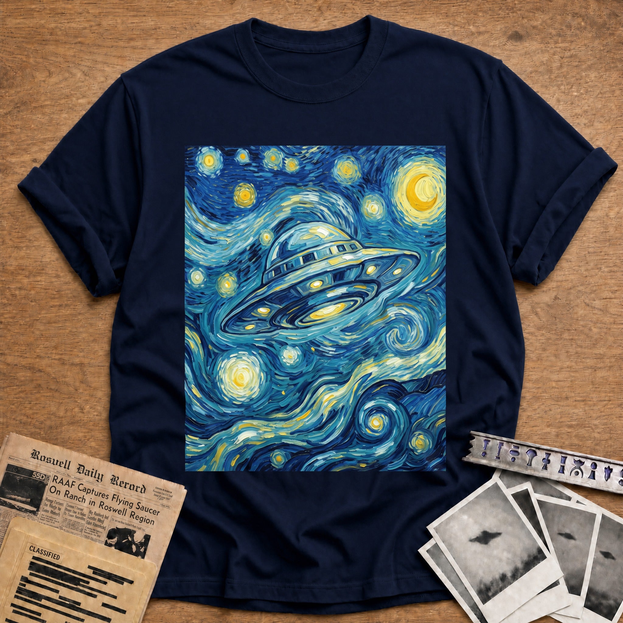 ufo van gogh starry - Navy