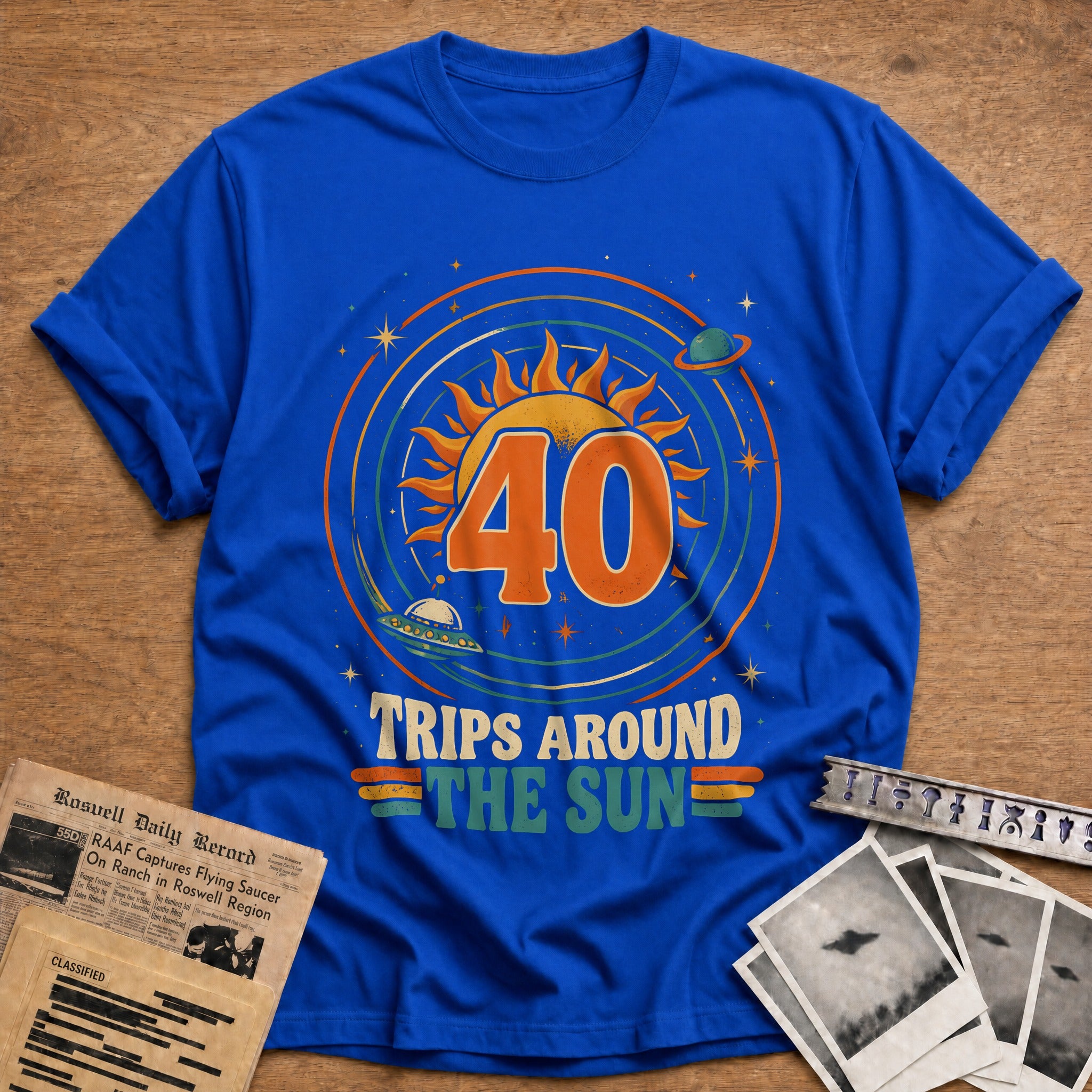 40 Around The Sun T-Shirt - Royal