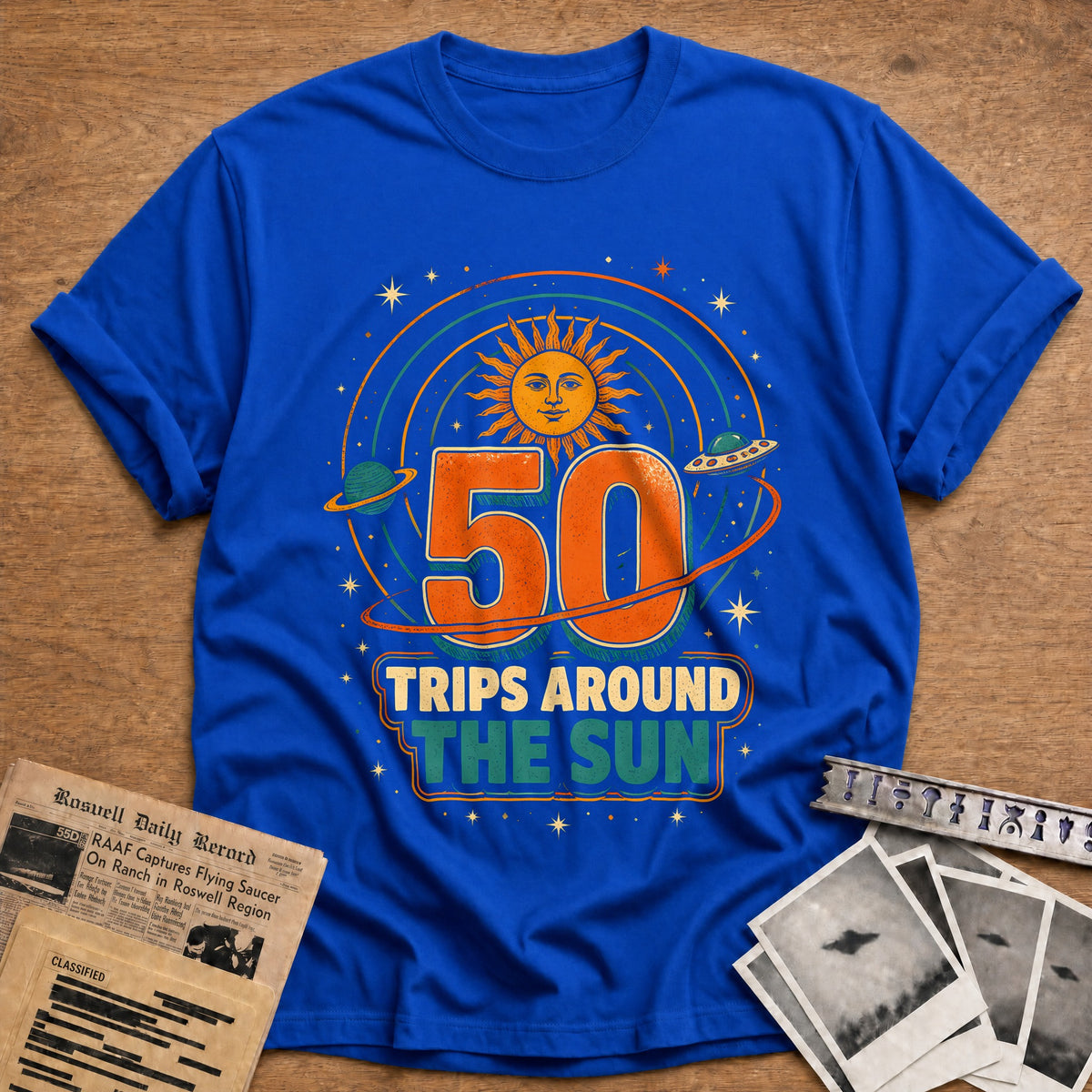 50 Around The Sun T-Shirt - Royal