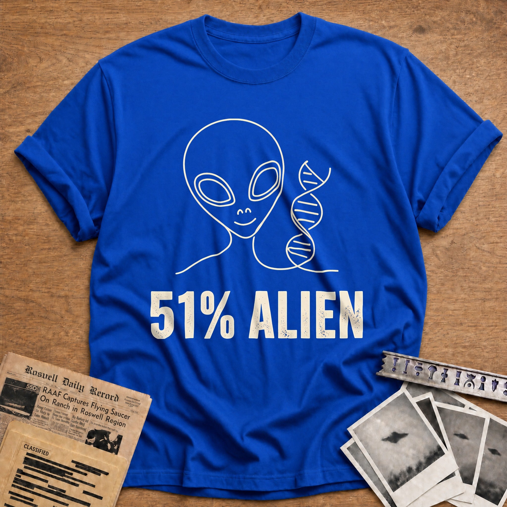 51 Percent Alien 90 T-Shirt - Royal