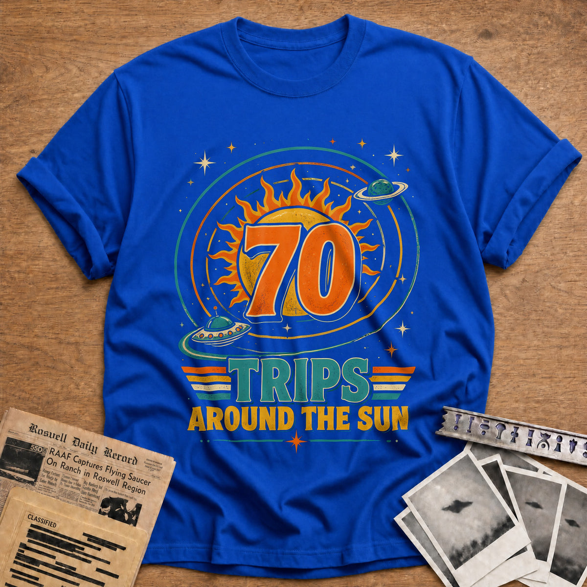 70 Around The Sun T-Shirt - Royal
