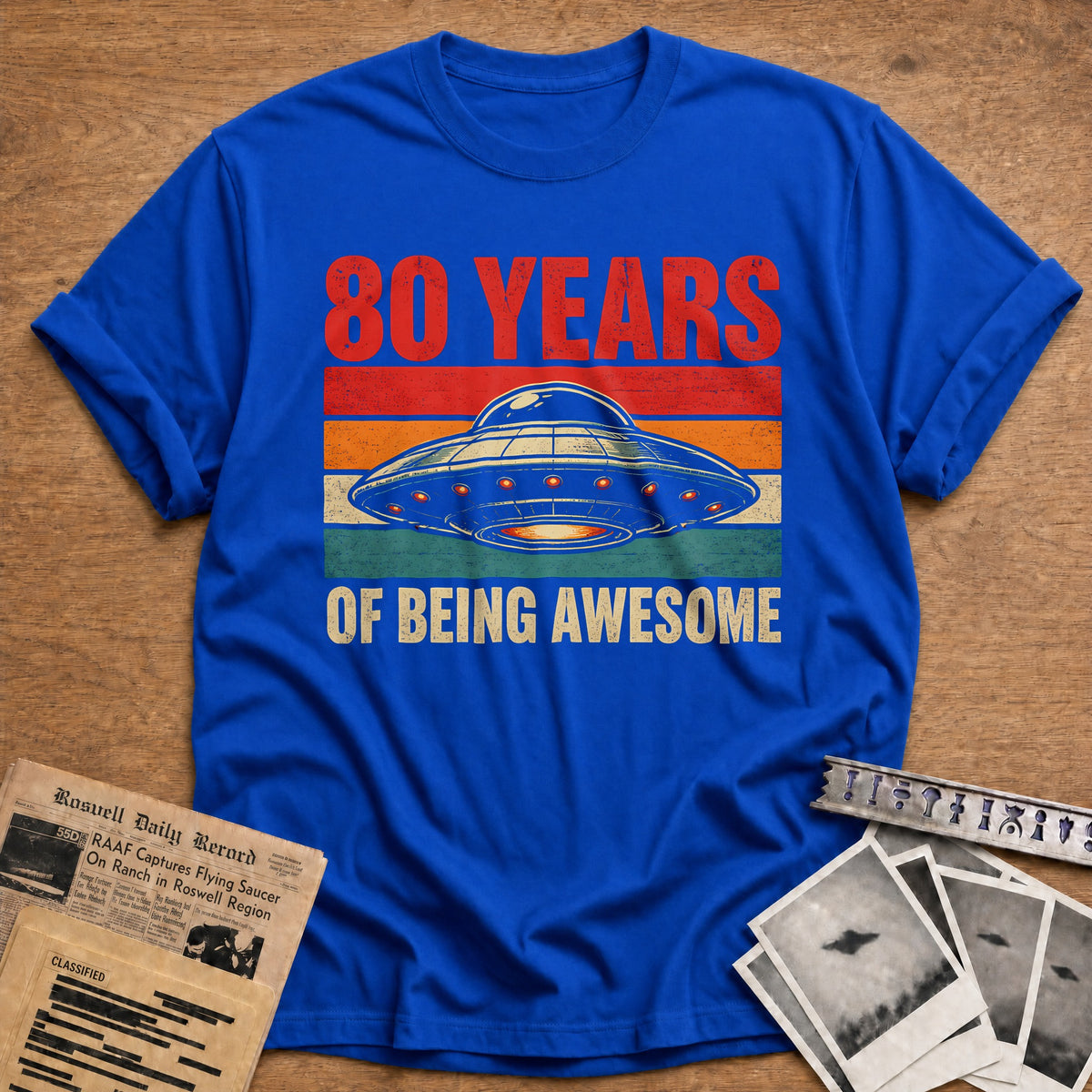 80 Being Awesome T-Shirt - Royal