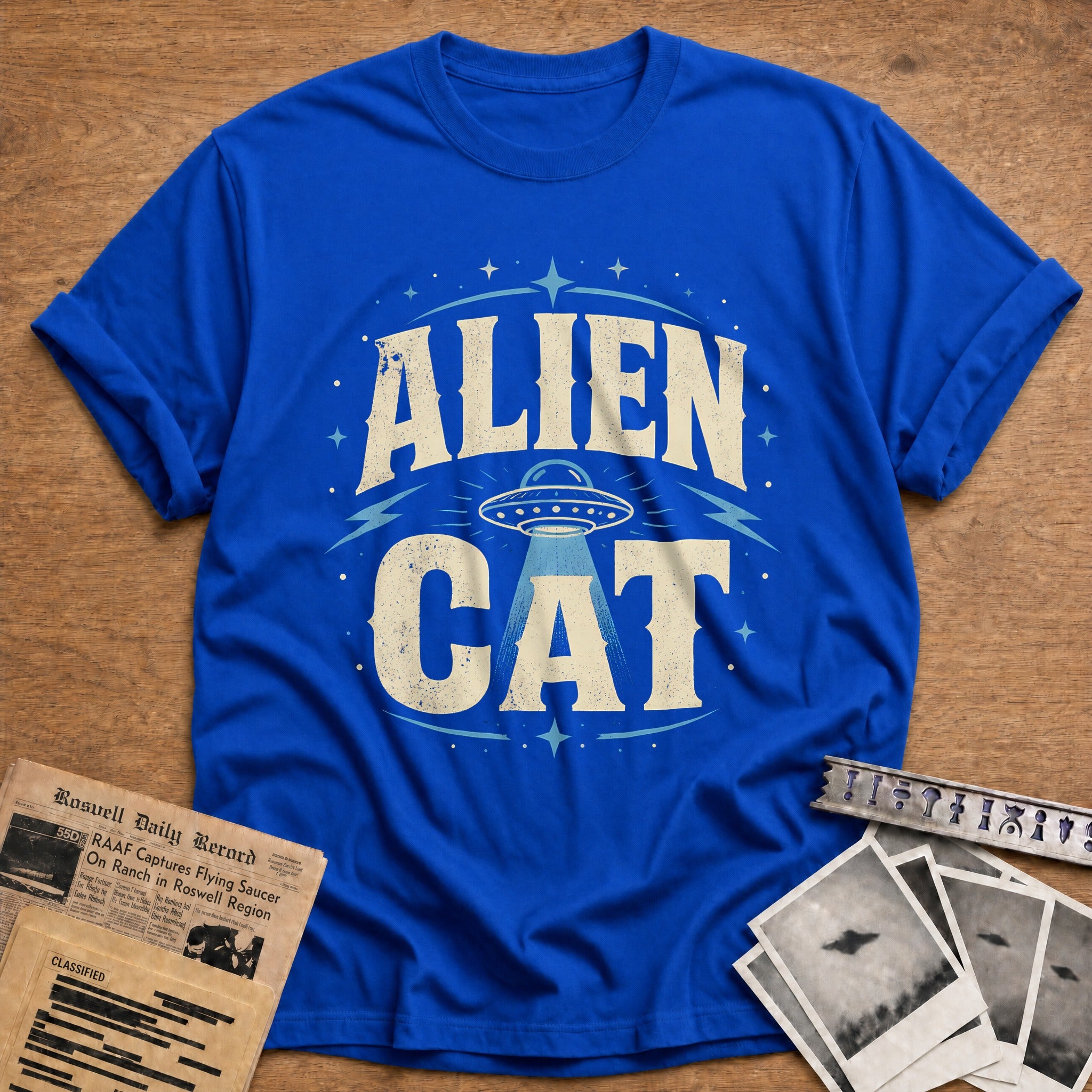 Alien Cat 42 T-Shirt - Royal