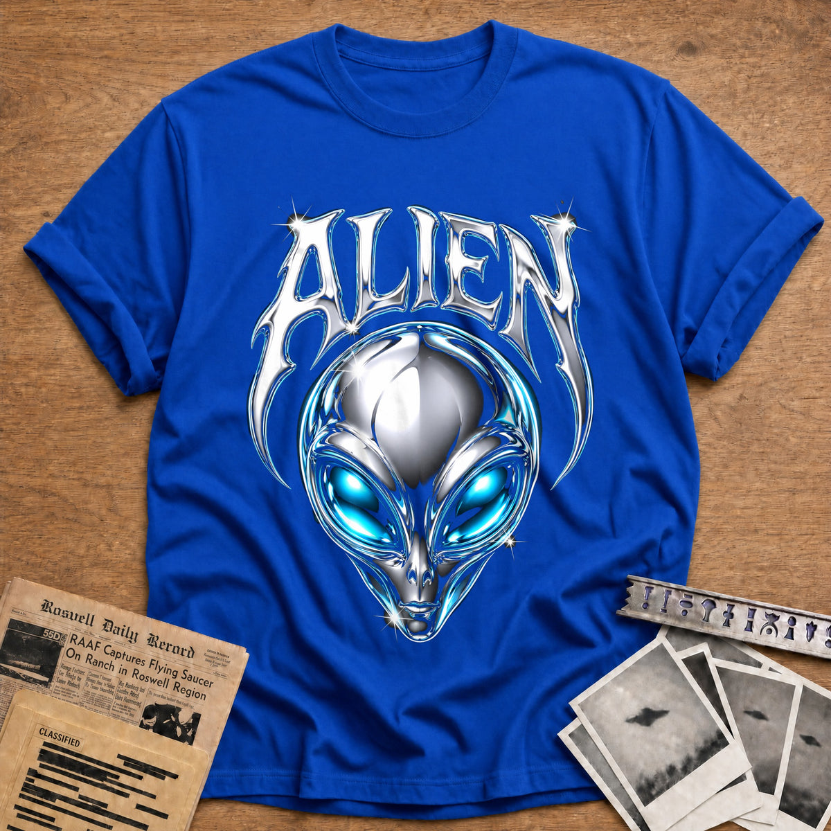 Alien Chrome Y2K 94 T-Shirt - Royal