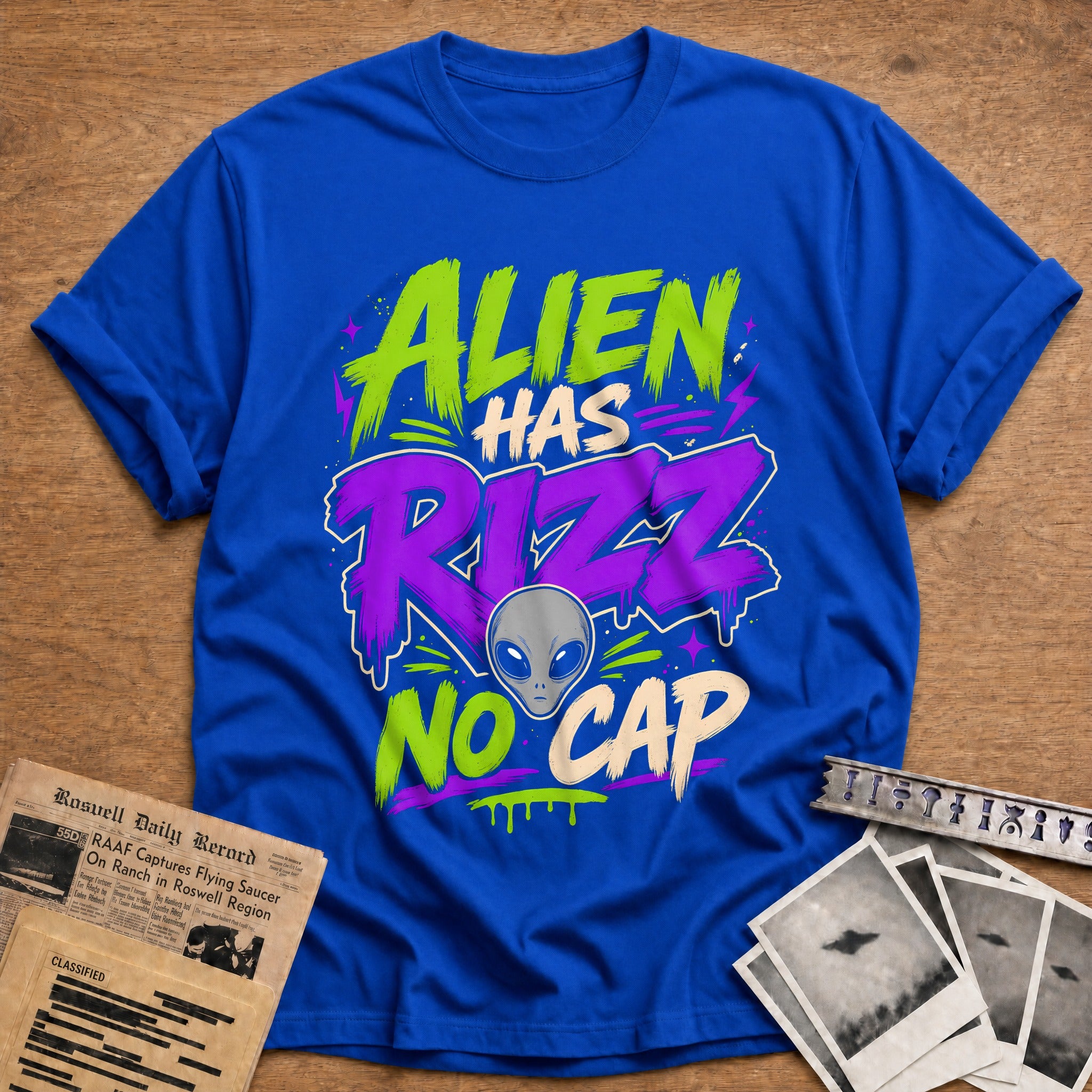 Alien Has Rizz 73 T-Shirt - Royal