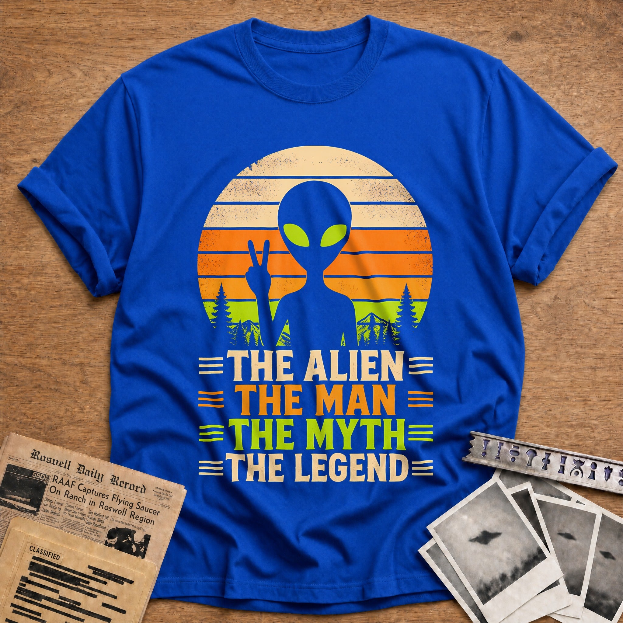 Alien Man Myth Legend 67 T-Shirt - Royal
