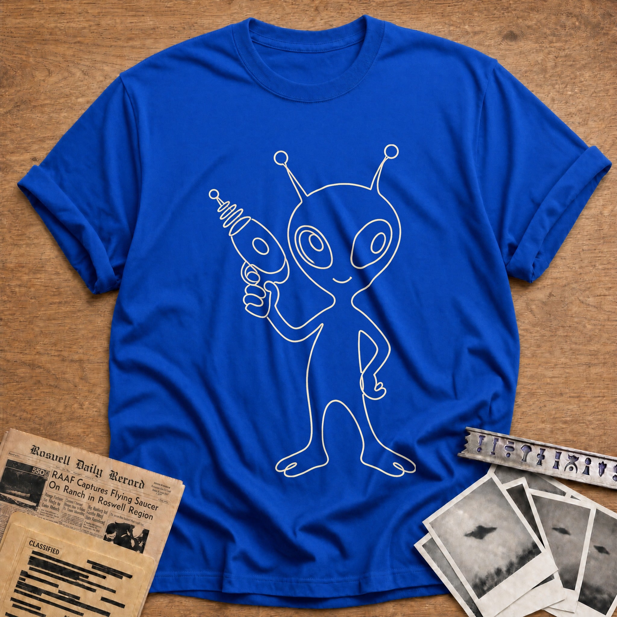 Alien Ray Gun 13 T-Shirt - Royal