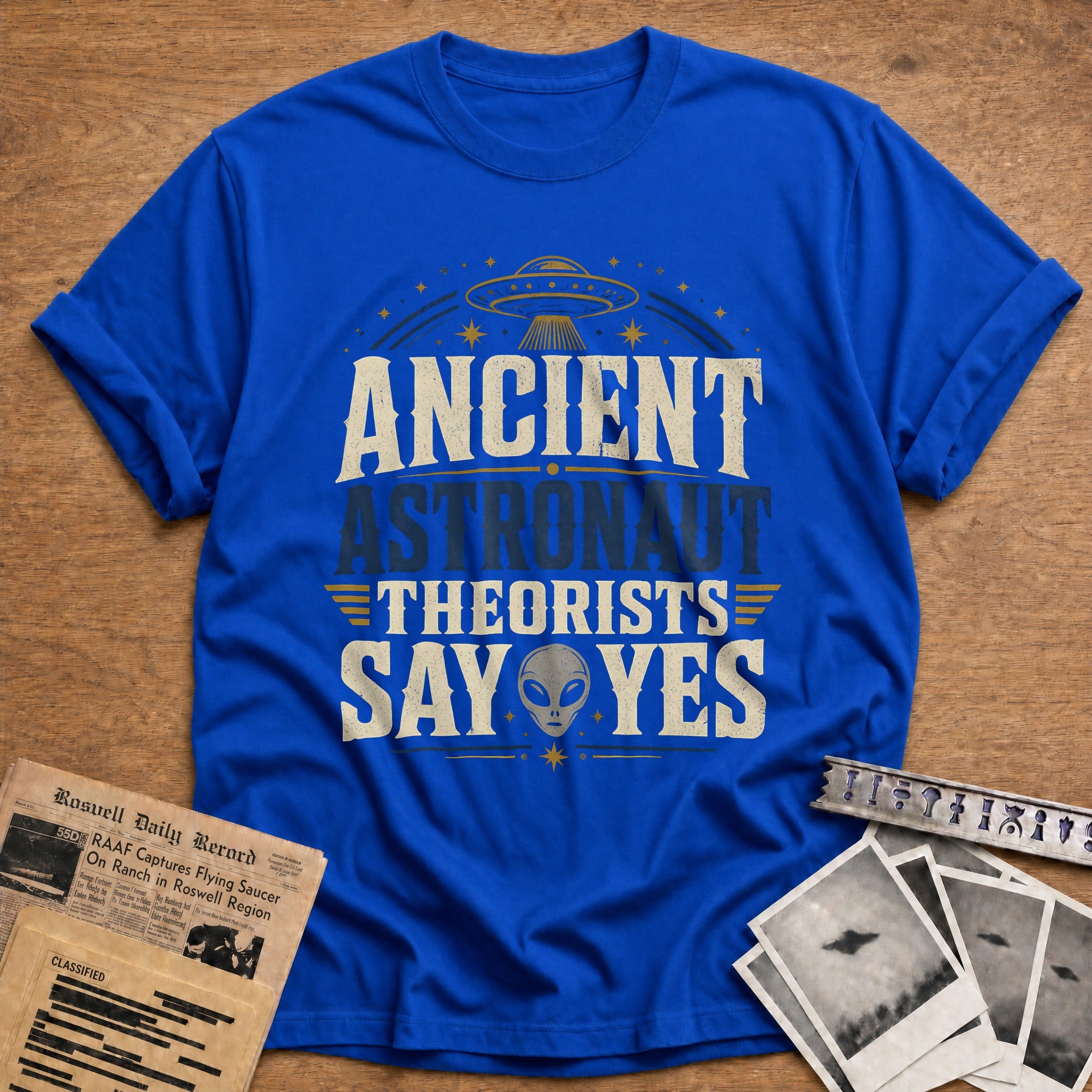 Ancient Astronaut Theorists Say Yes 89 T-Shirt - Royal
