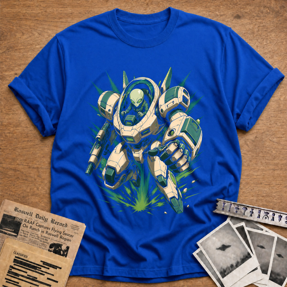Anime Mecha 48 T-Shirt - Royal
