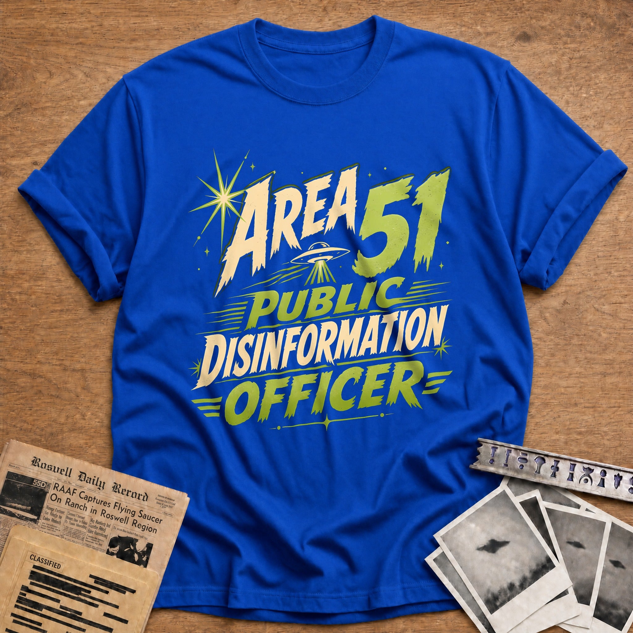Area 51 Disinformation Officer 80 T-Shirt - Royal
