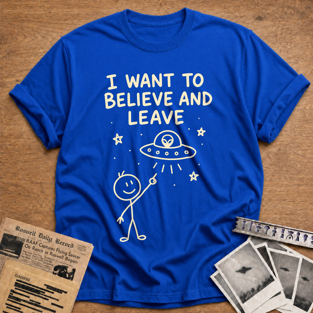Believe And Leave 24 T-Shirt - Royal