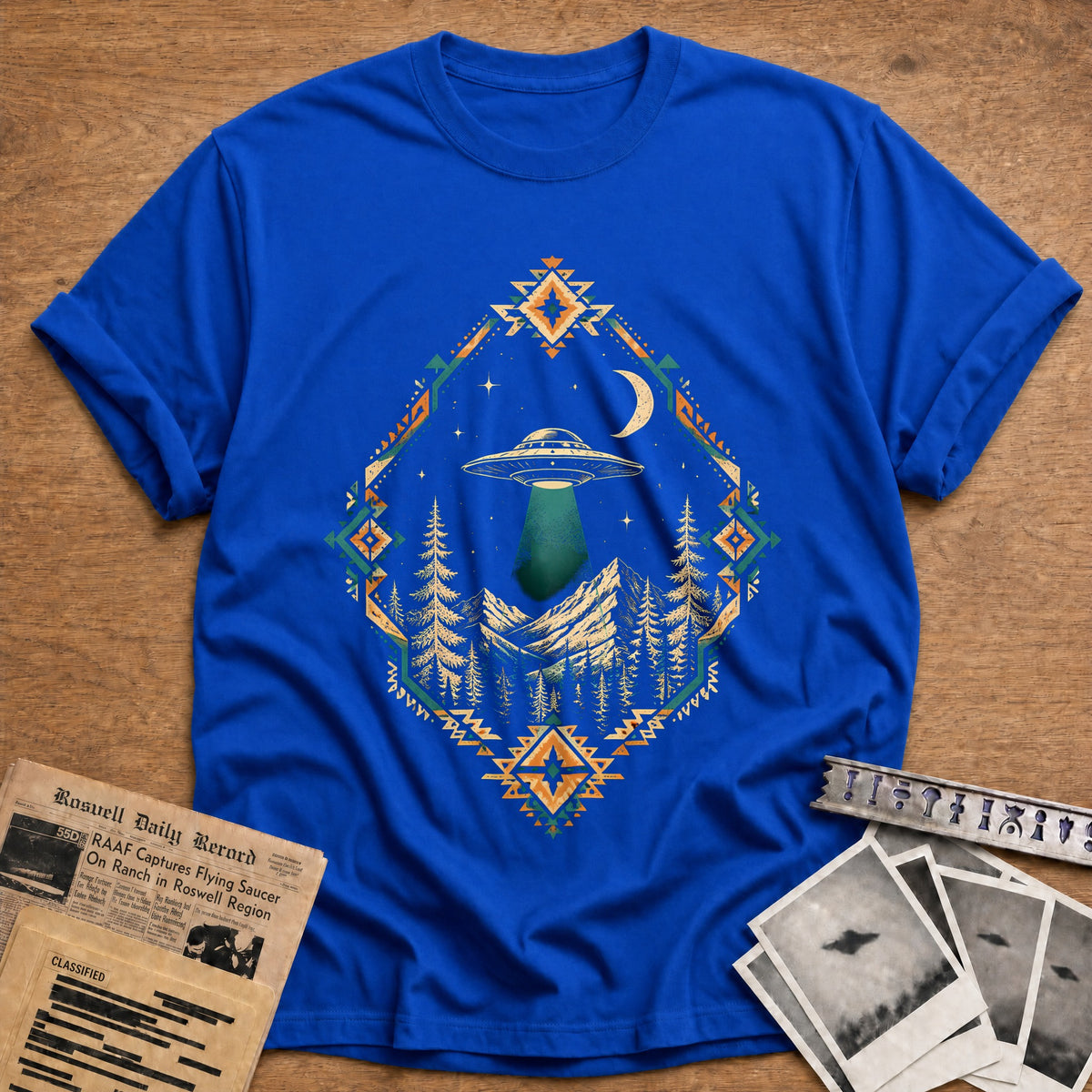 Boho UFO Forest 50 T-Shirt - Royal