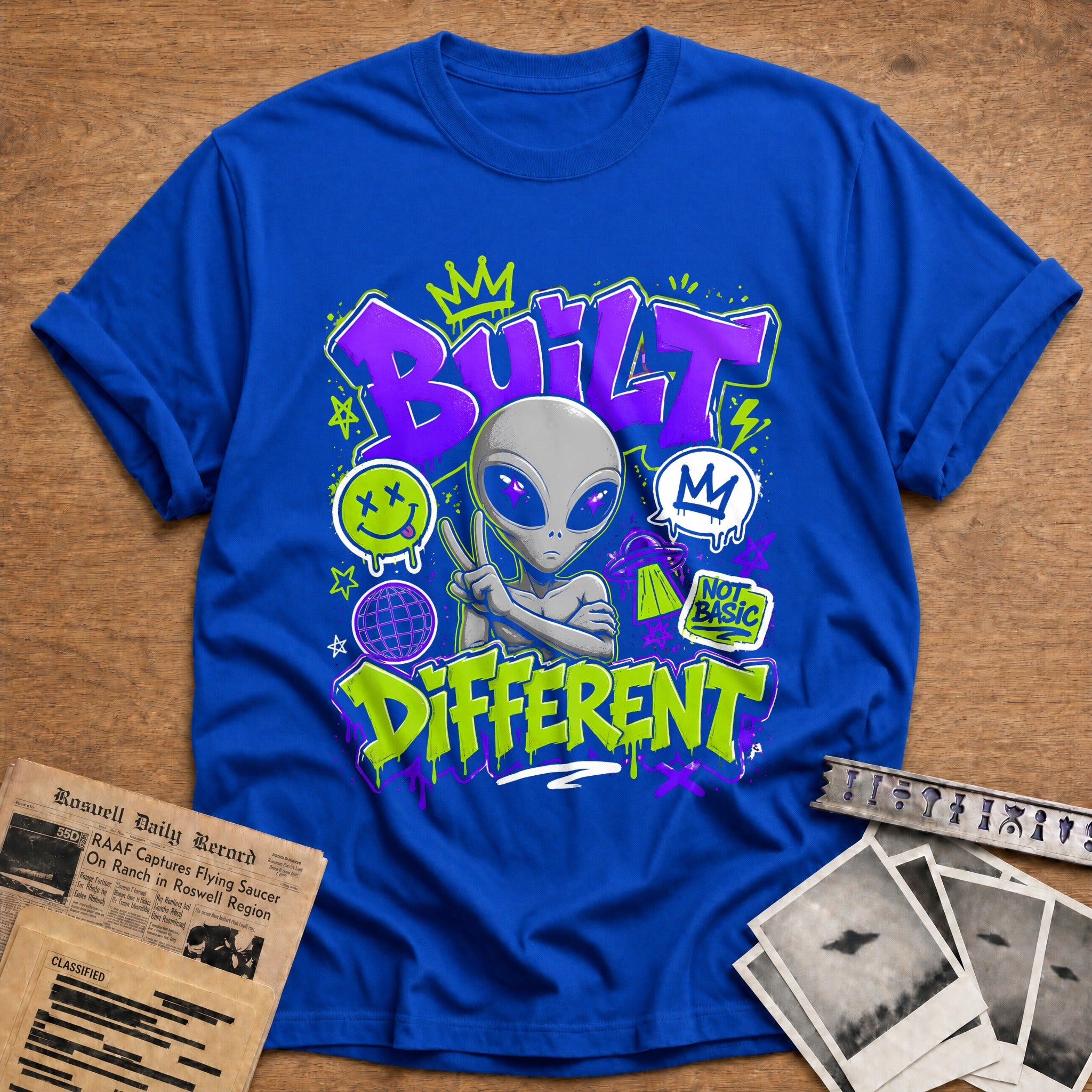 Built Different Alien 43 T-Shirt - Royal