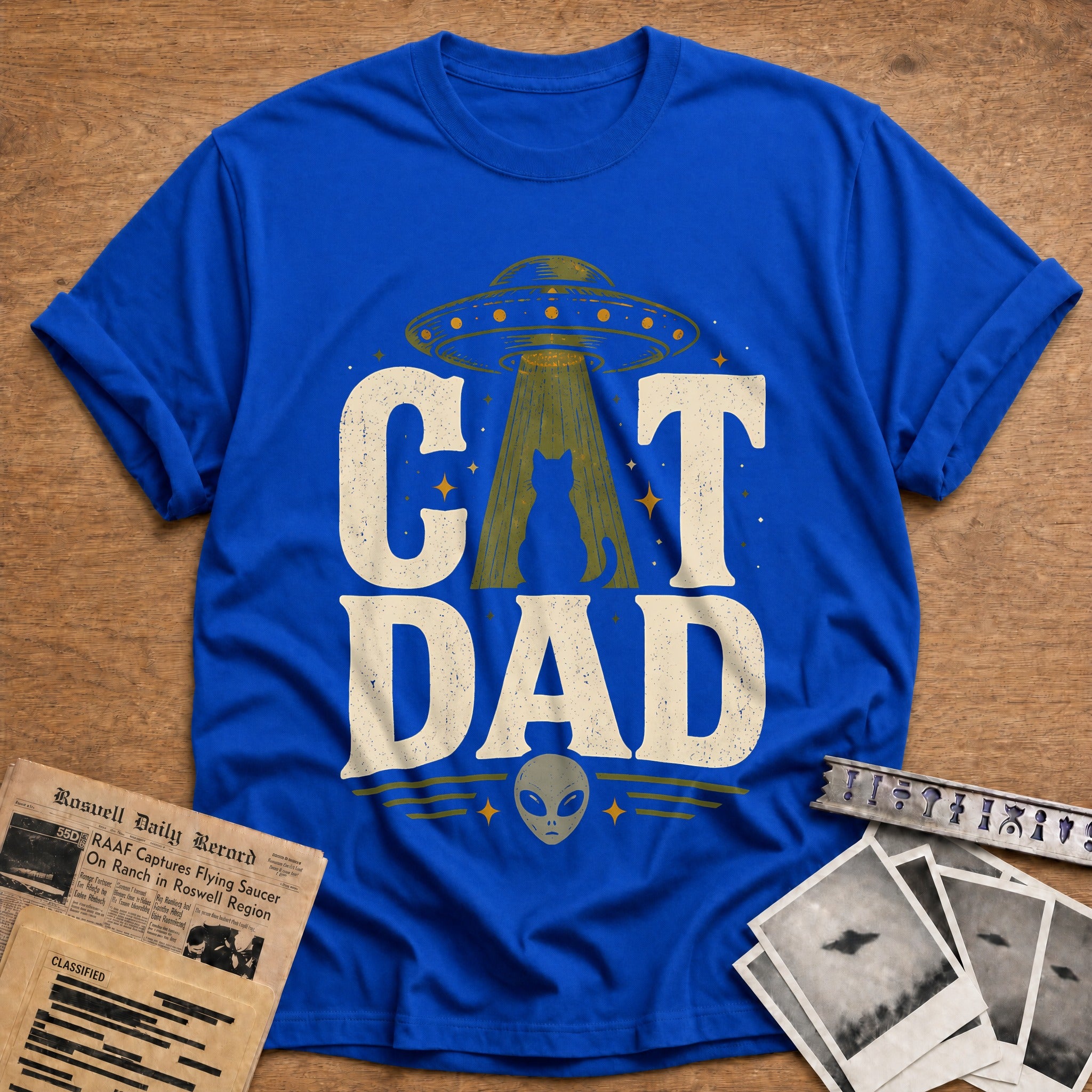 Cat Dad 13 T-Shirt - Royal