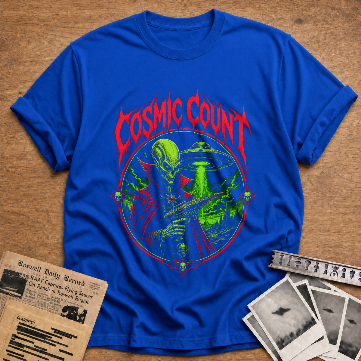 Cosmic Count 46 T-Shirt - Royal