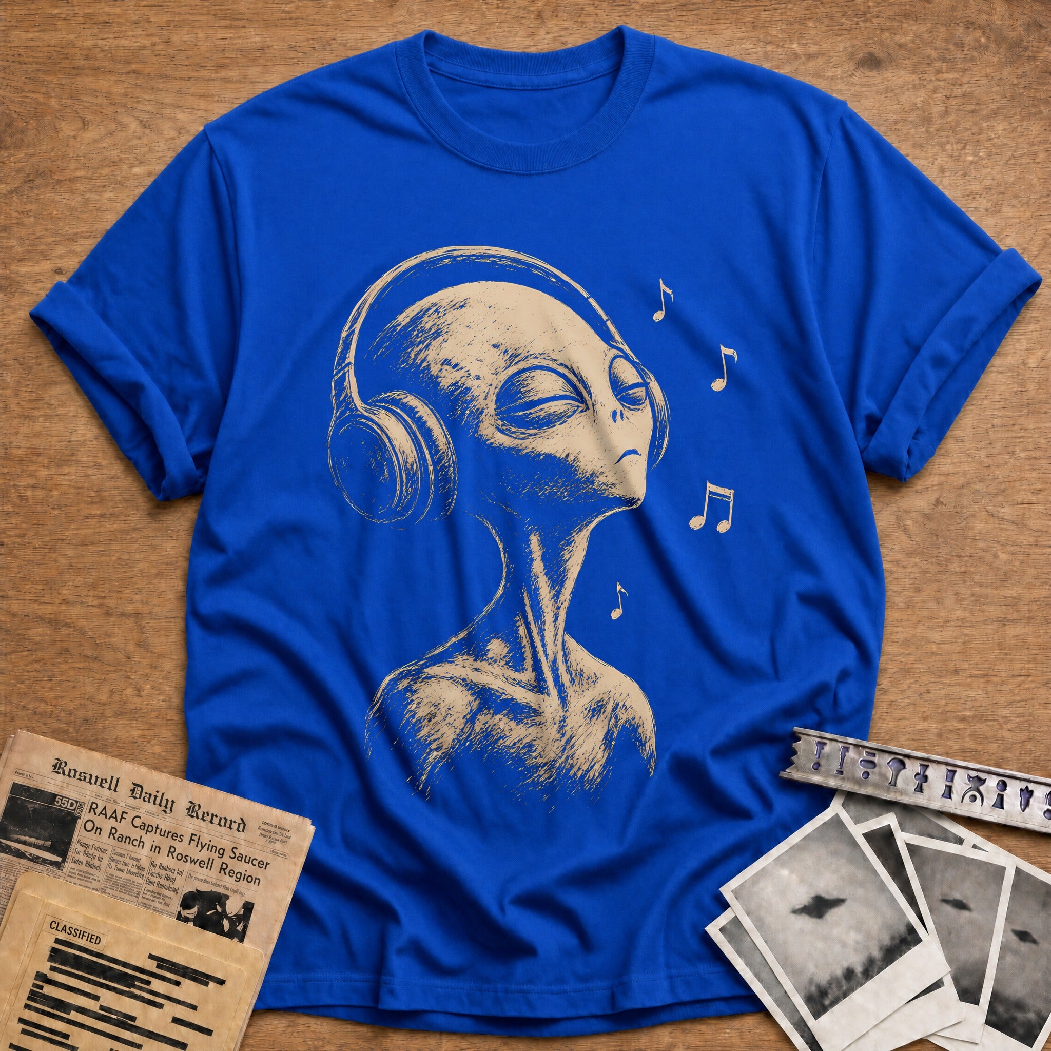 Cosmic Headphones T-Shirt - Royal