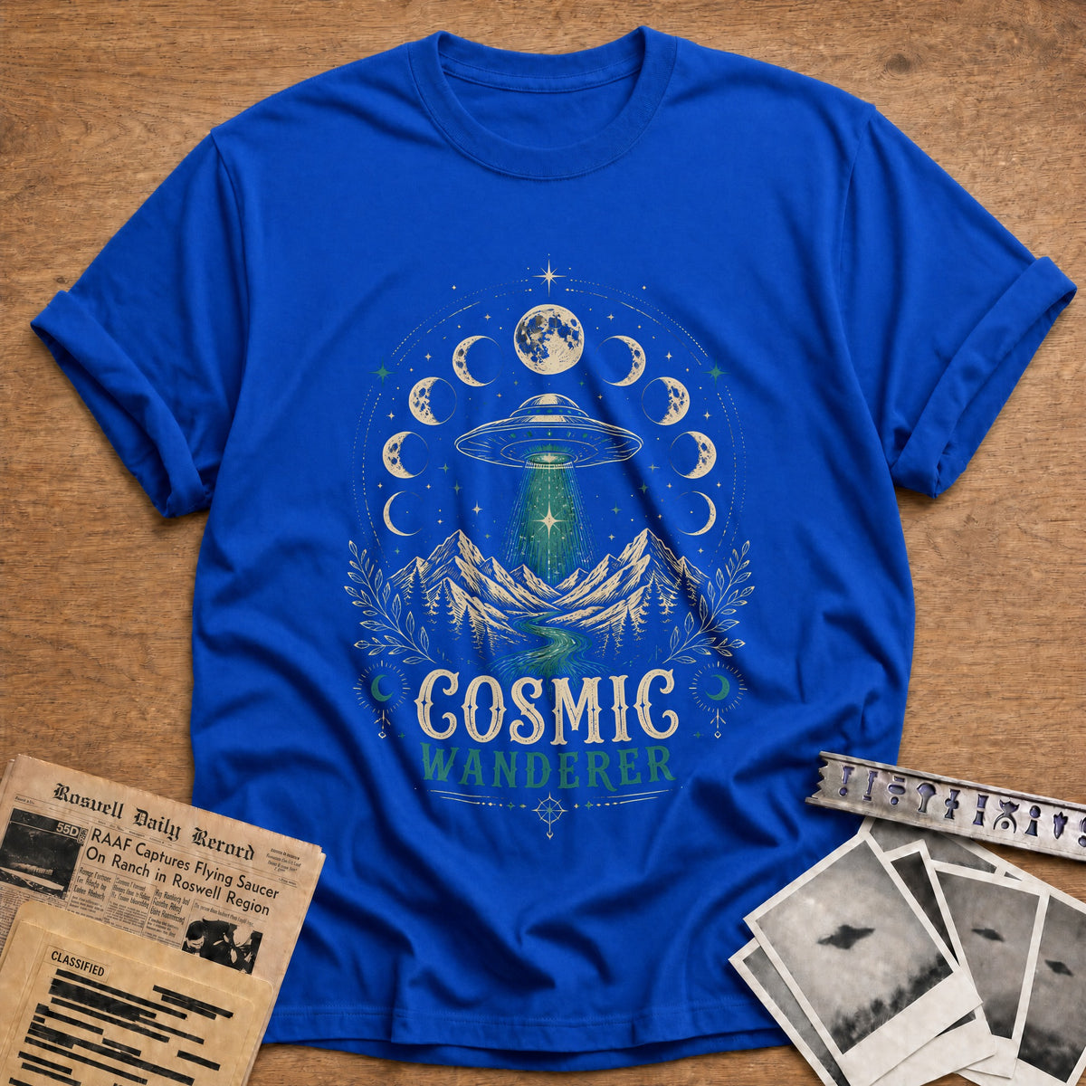 Cosmic Wanderer Boho 96 T-Shirt - Royal