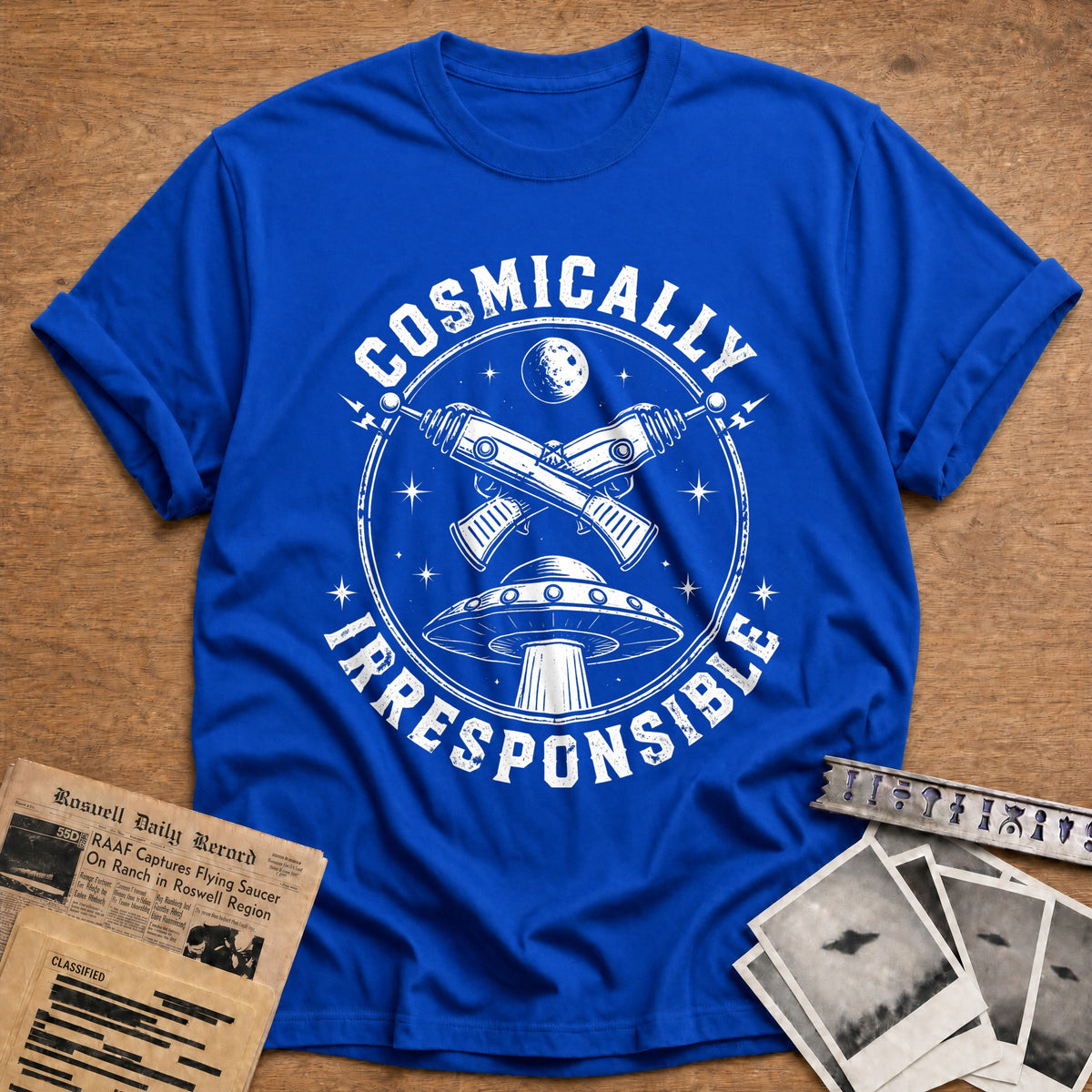 Cosmically Irresponsible 36 T-Shirt - Royal