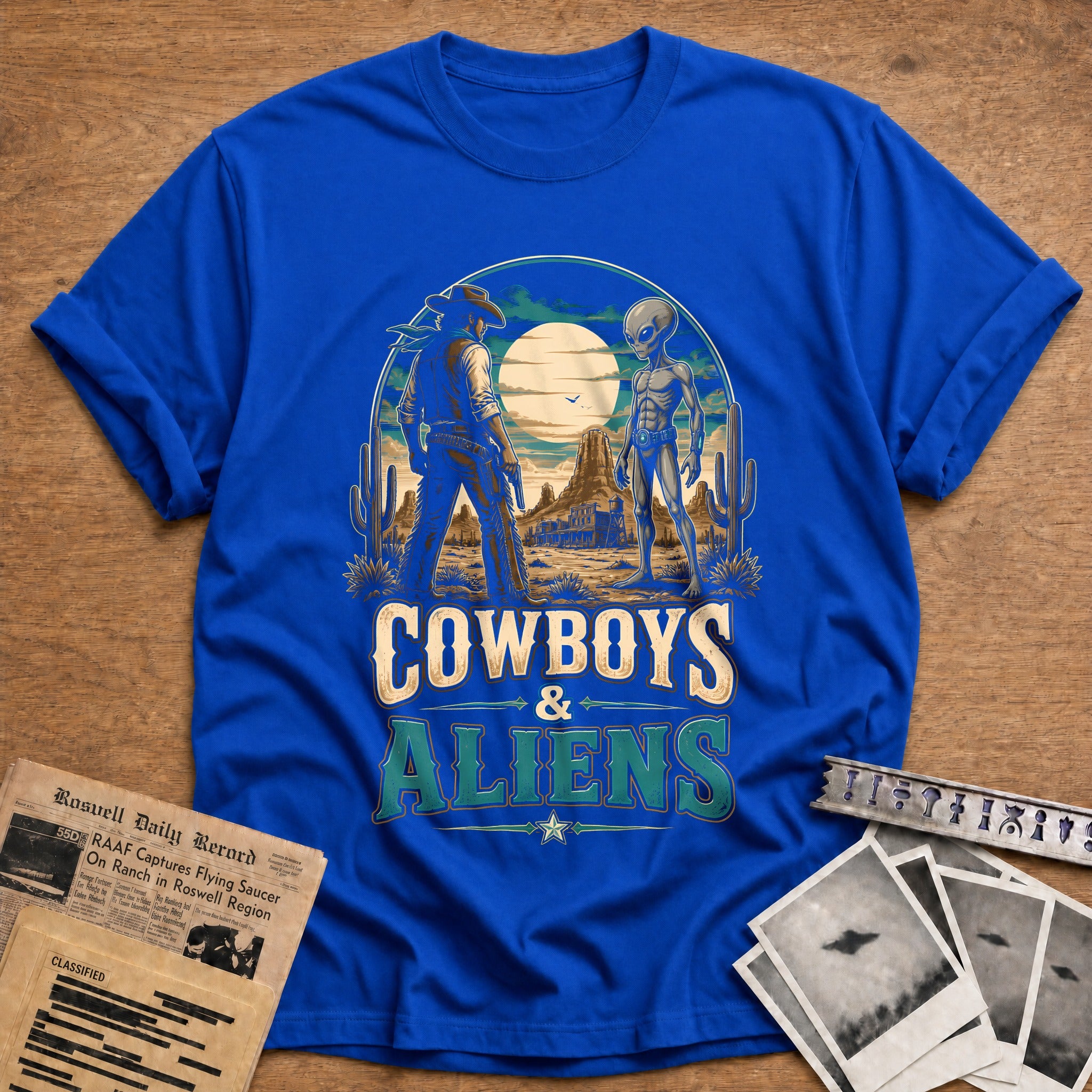 Cowboys And Aliens 47 T-Shirt - Royal