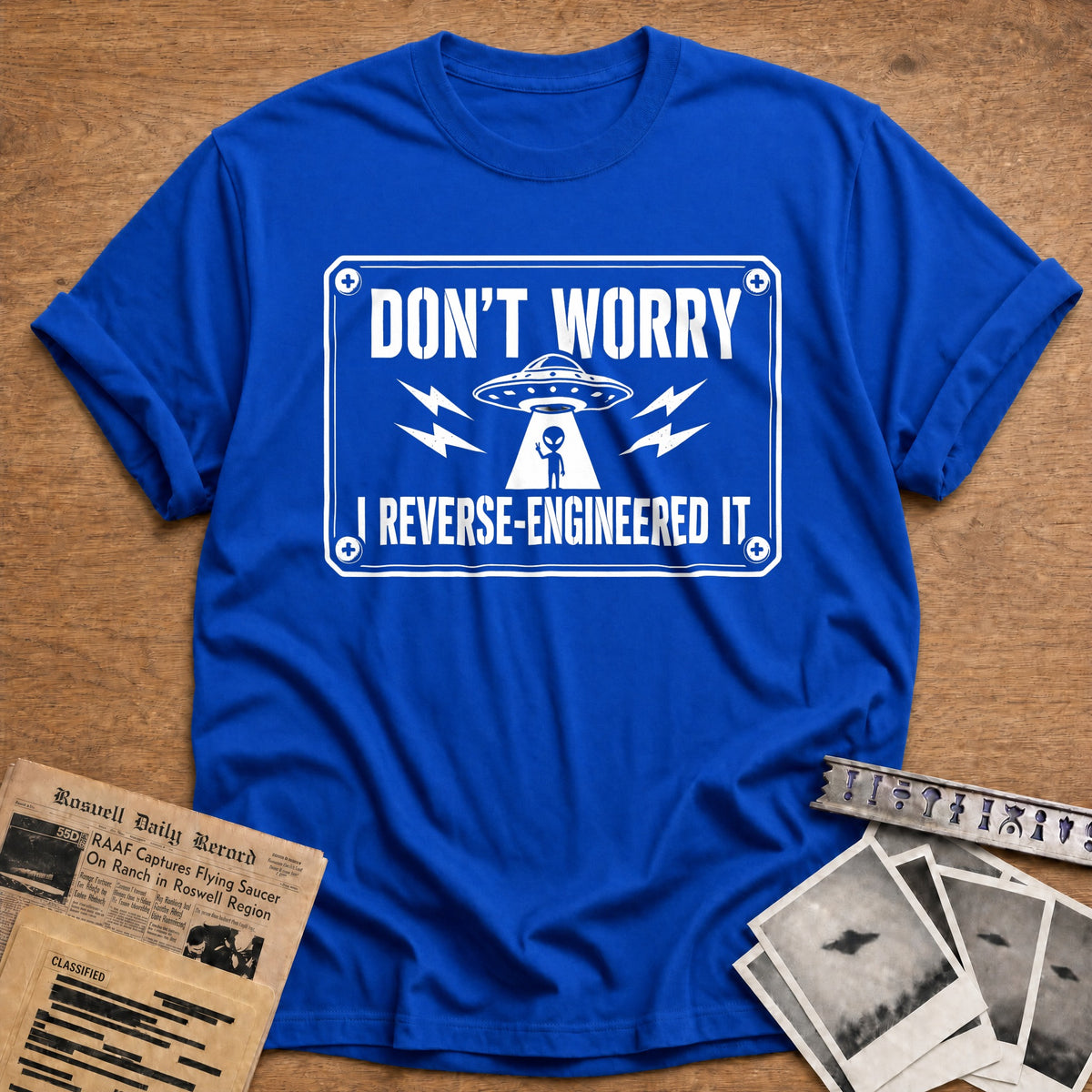 Don't Worry I Reverse Engineered It 81 T-Shirt - Royal