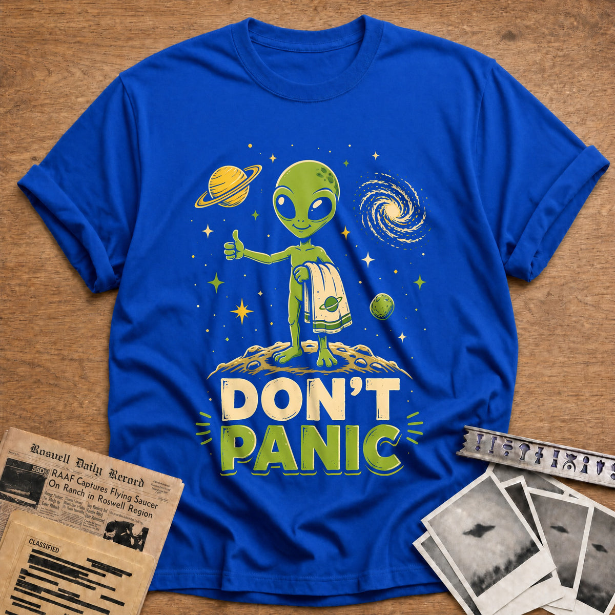 Dont Panic 21 T-Shirt - Royal
