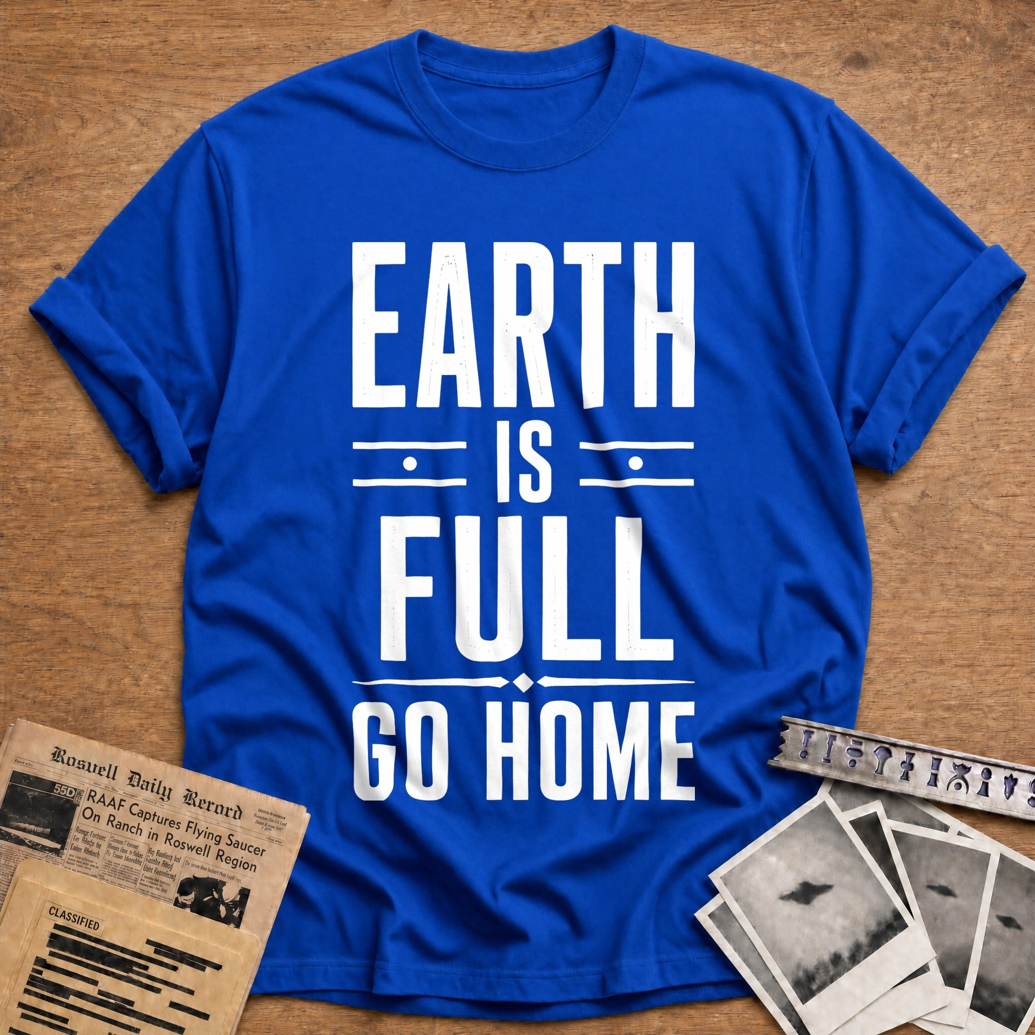 Earth Full Go Home 13 T-Shirt - Royal