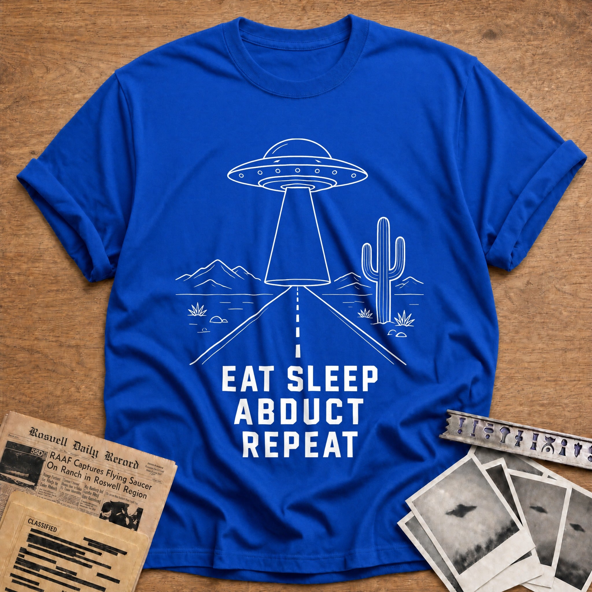 Eat Sleep Abduct Repeat 69 T-Shirt - Royal