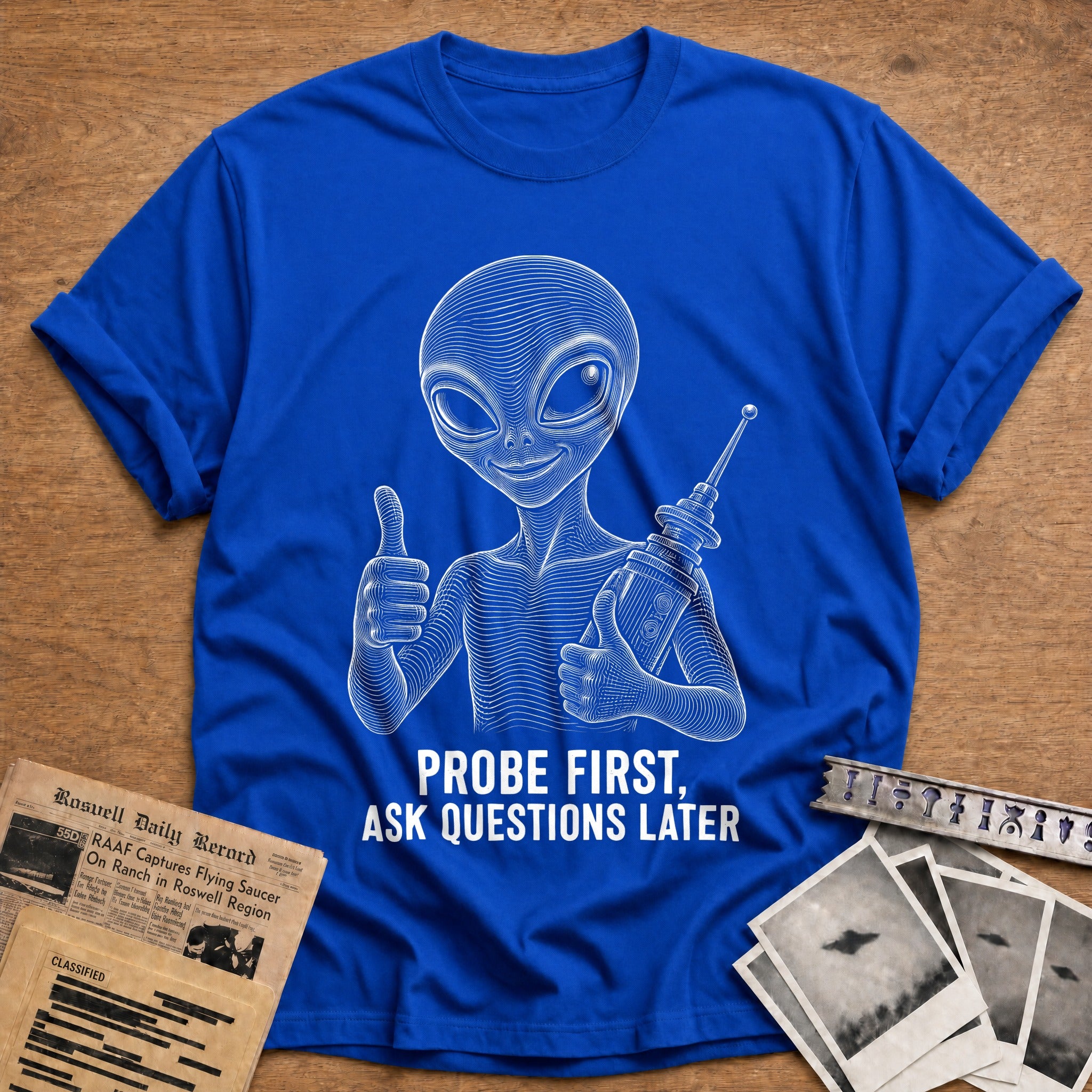 First Contact Gesture T-Shirt - Royal