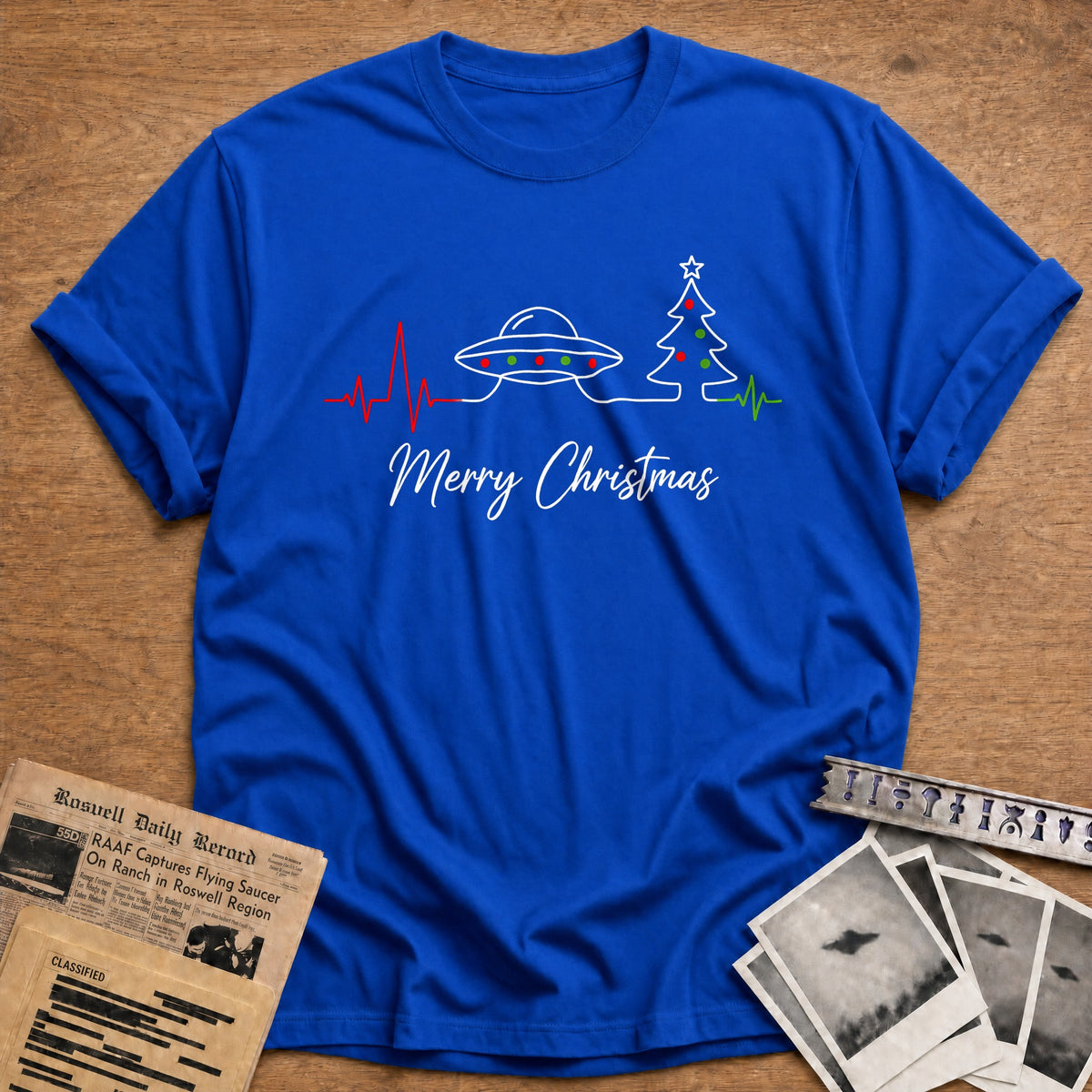 Heartbeat Line 48 T-Shirt - Royal