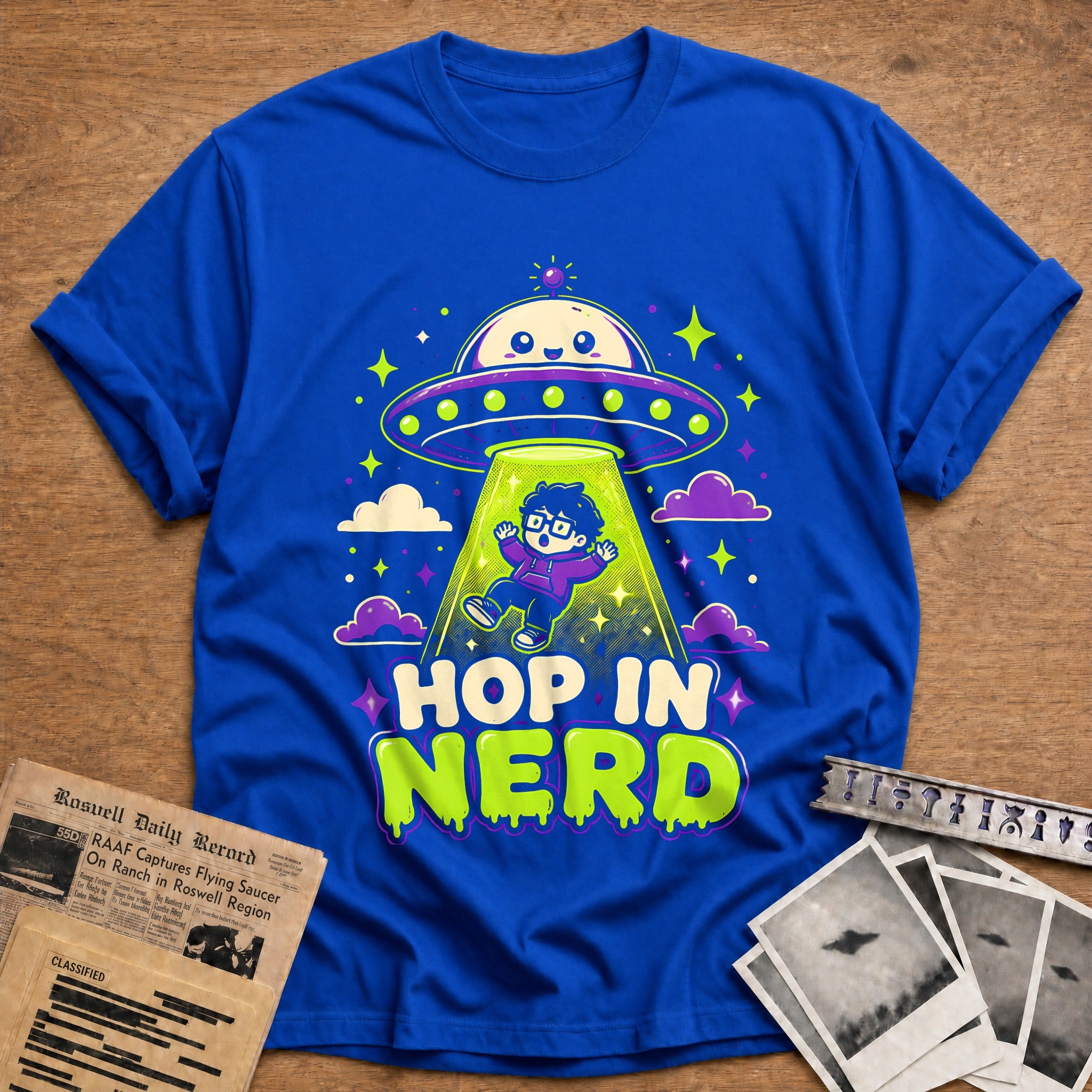 Hop In Nerd (2) 79 T-Shirt - Royal