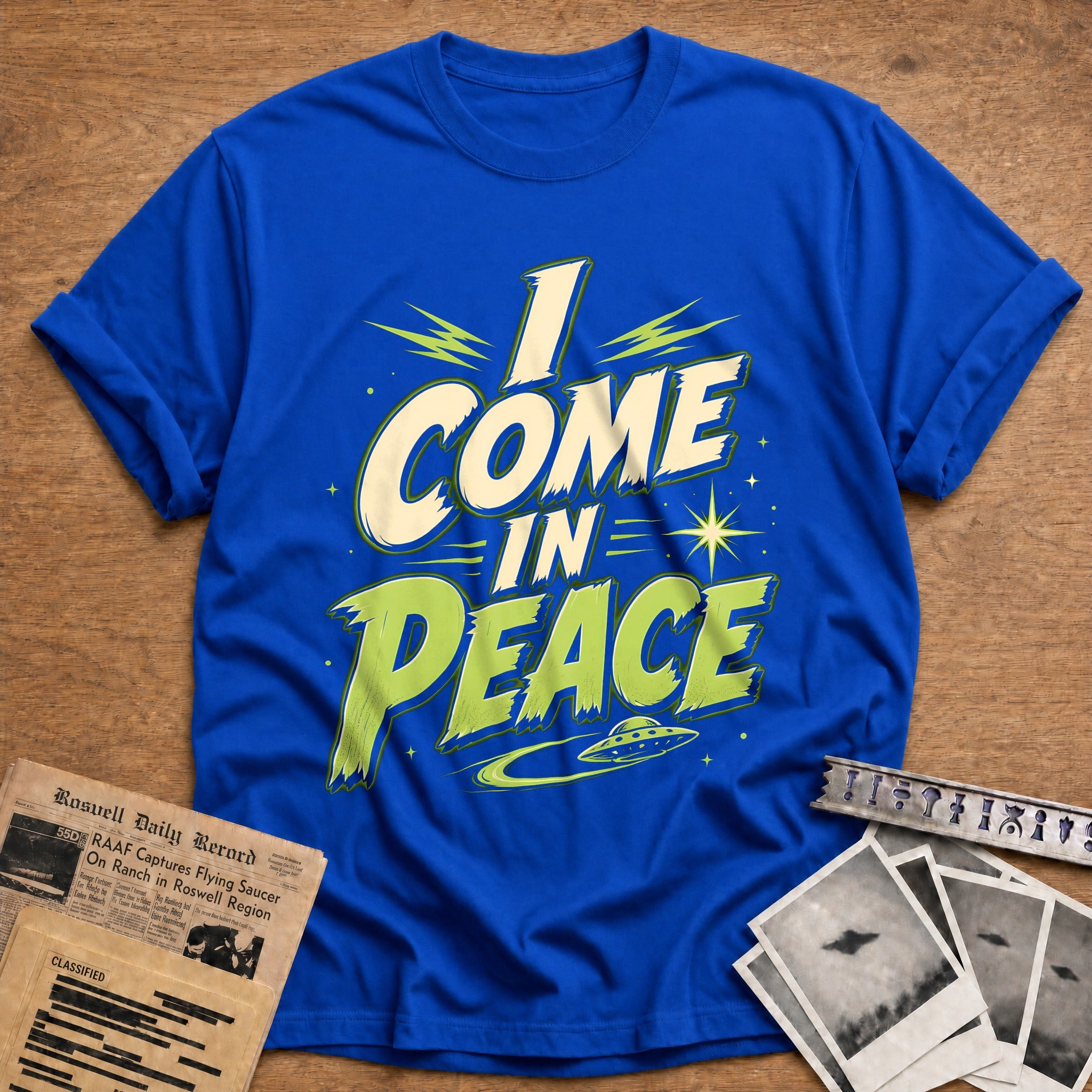 I Come In Peace 41 T-Shirt - Royal