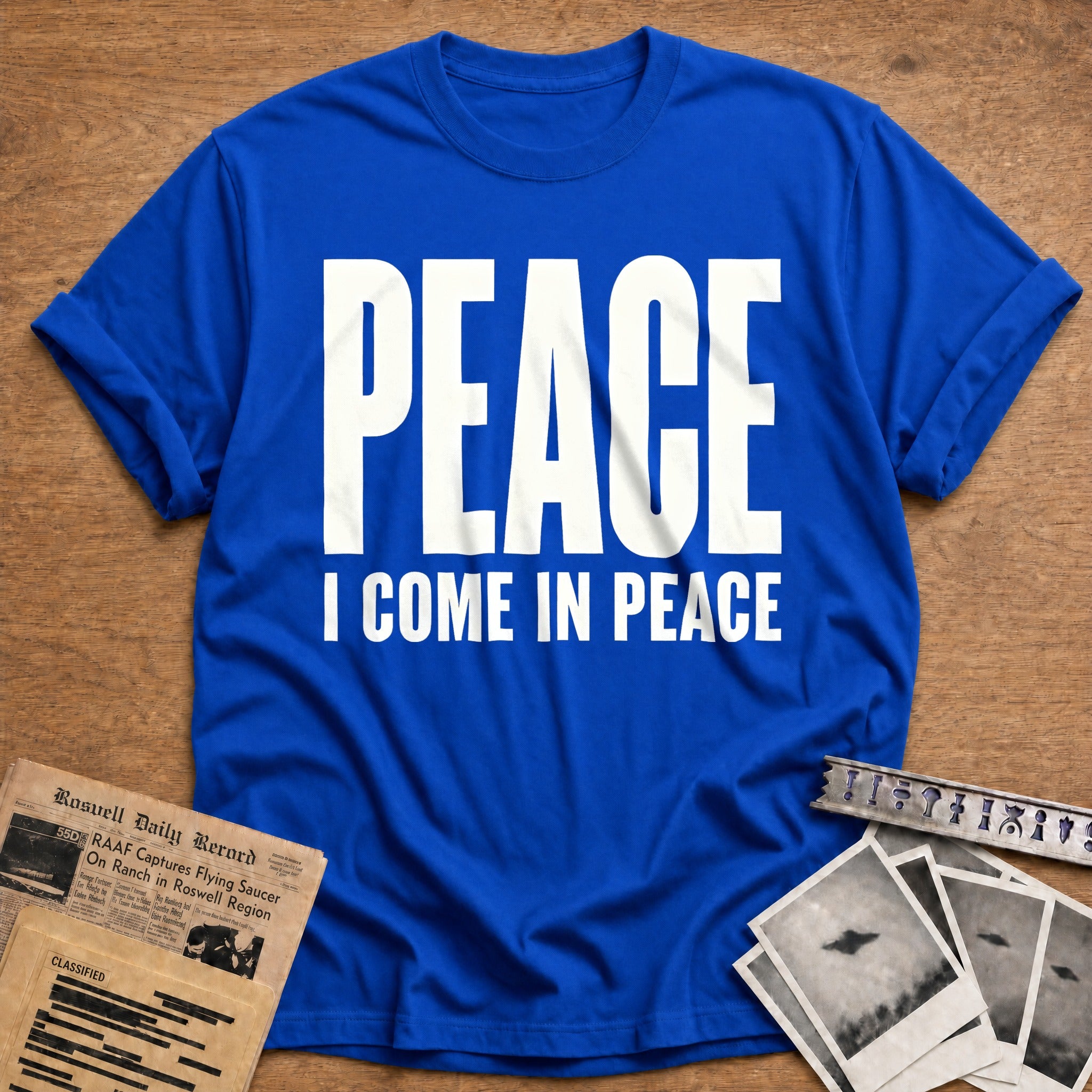 I Come In Peace 90 T-Shirt - Royal