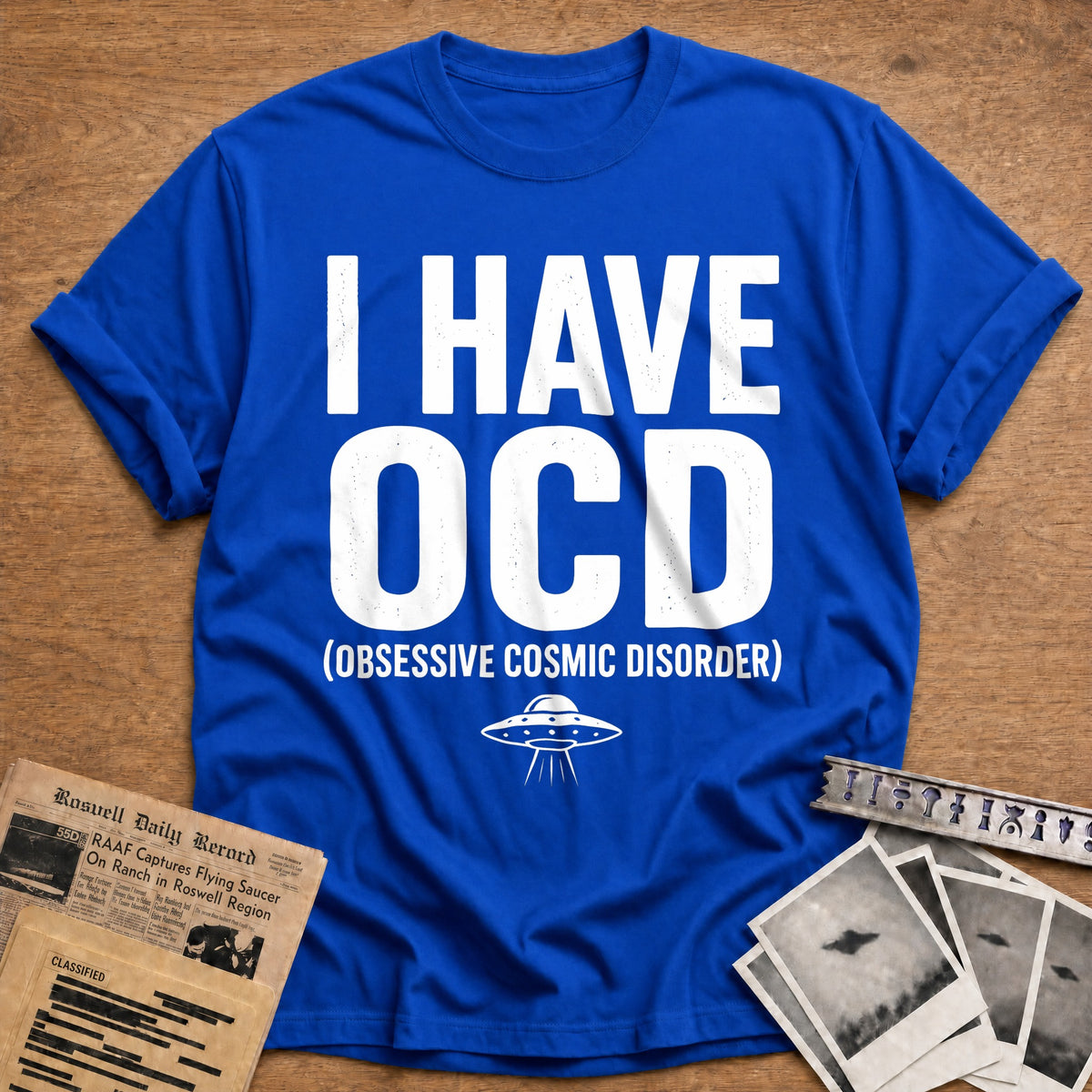 I Have OCD Obsessive Cosmic Disorder 97 T-Shirt - Royal