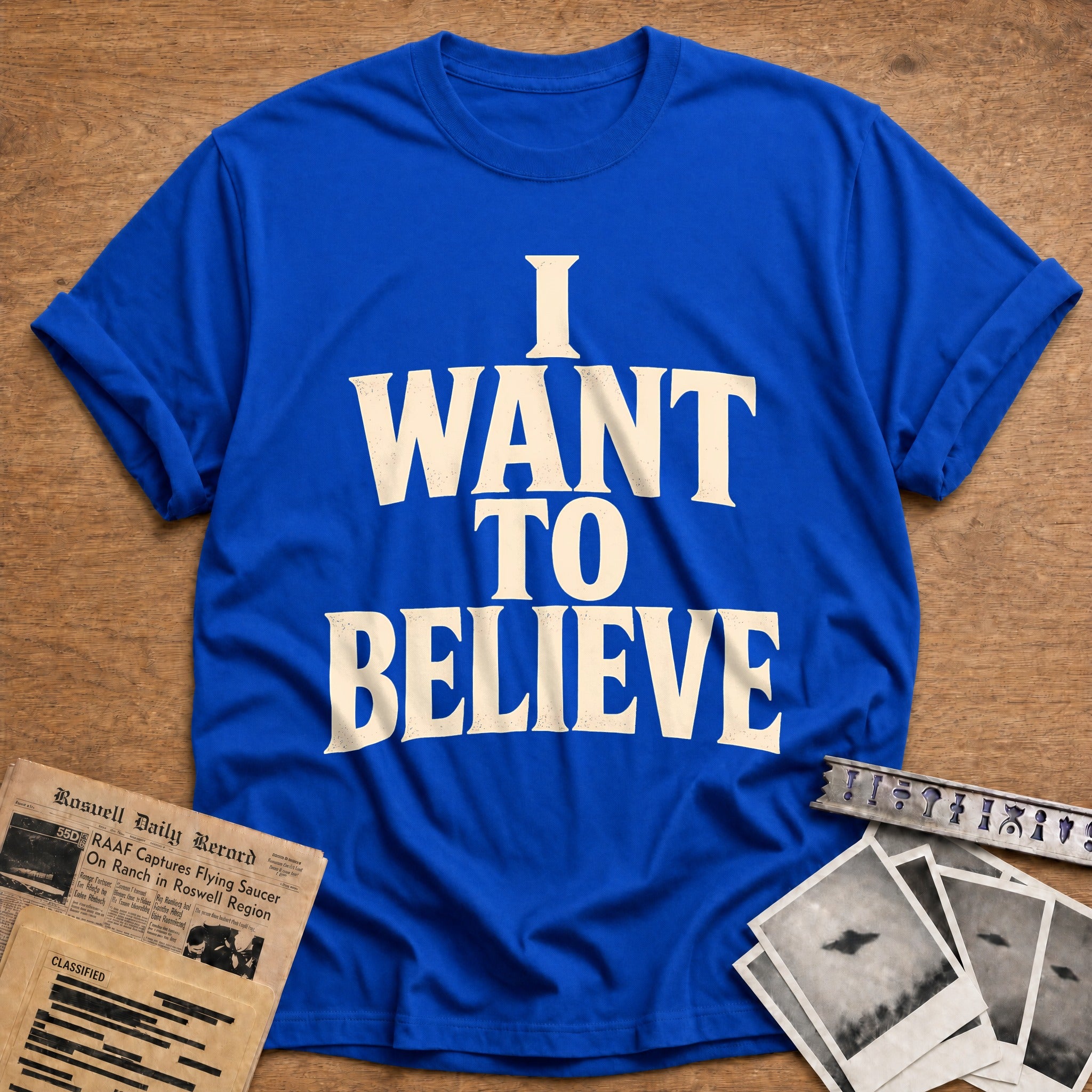 I Want To Believe 68 T-Shirt - Royal