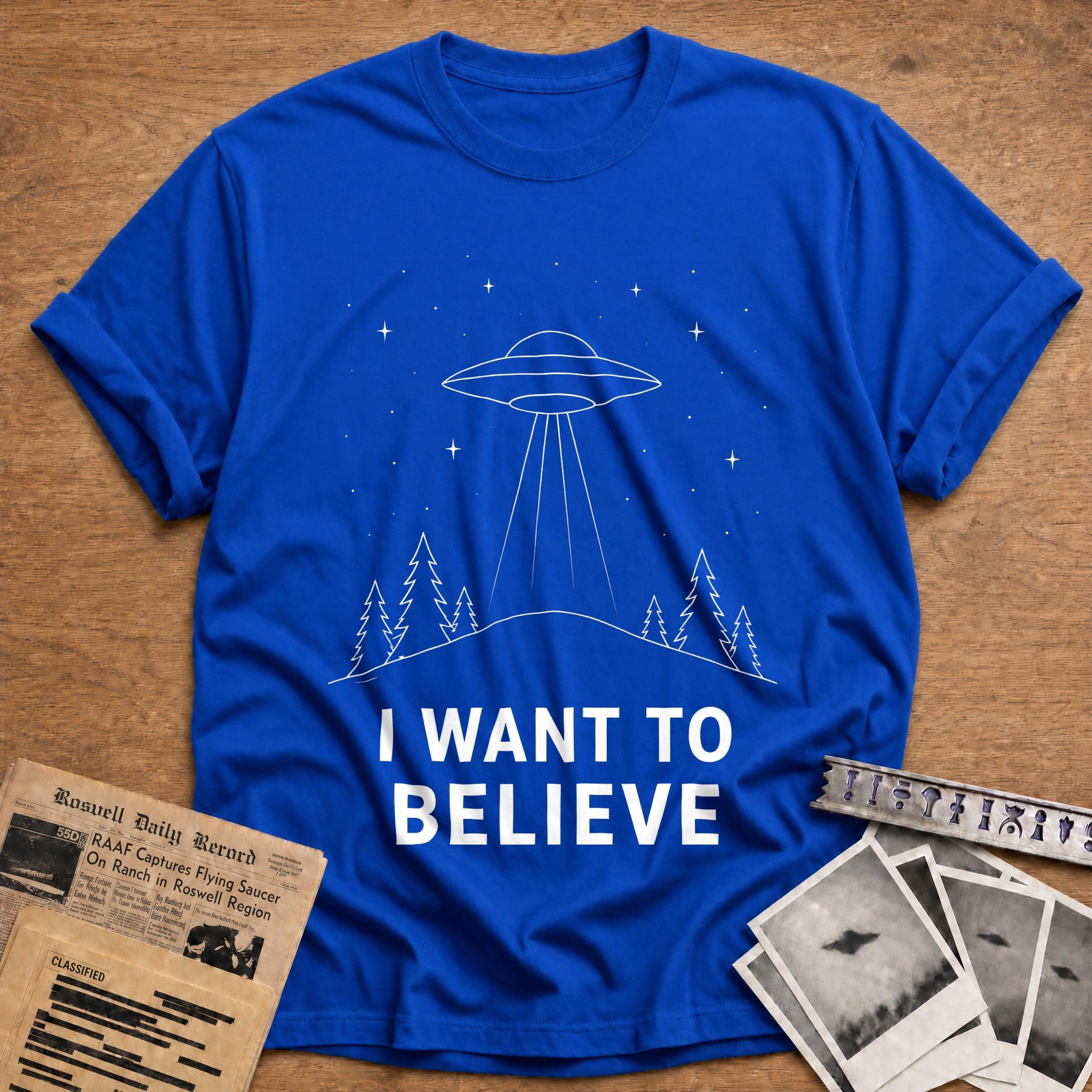 I Want To Believe 95 T-Shirt - Royal