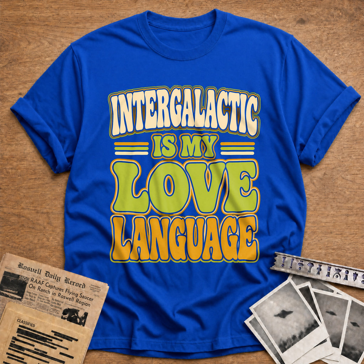 Intergalactic Is My Love Language 42 T-Shirt - Royal
