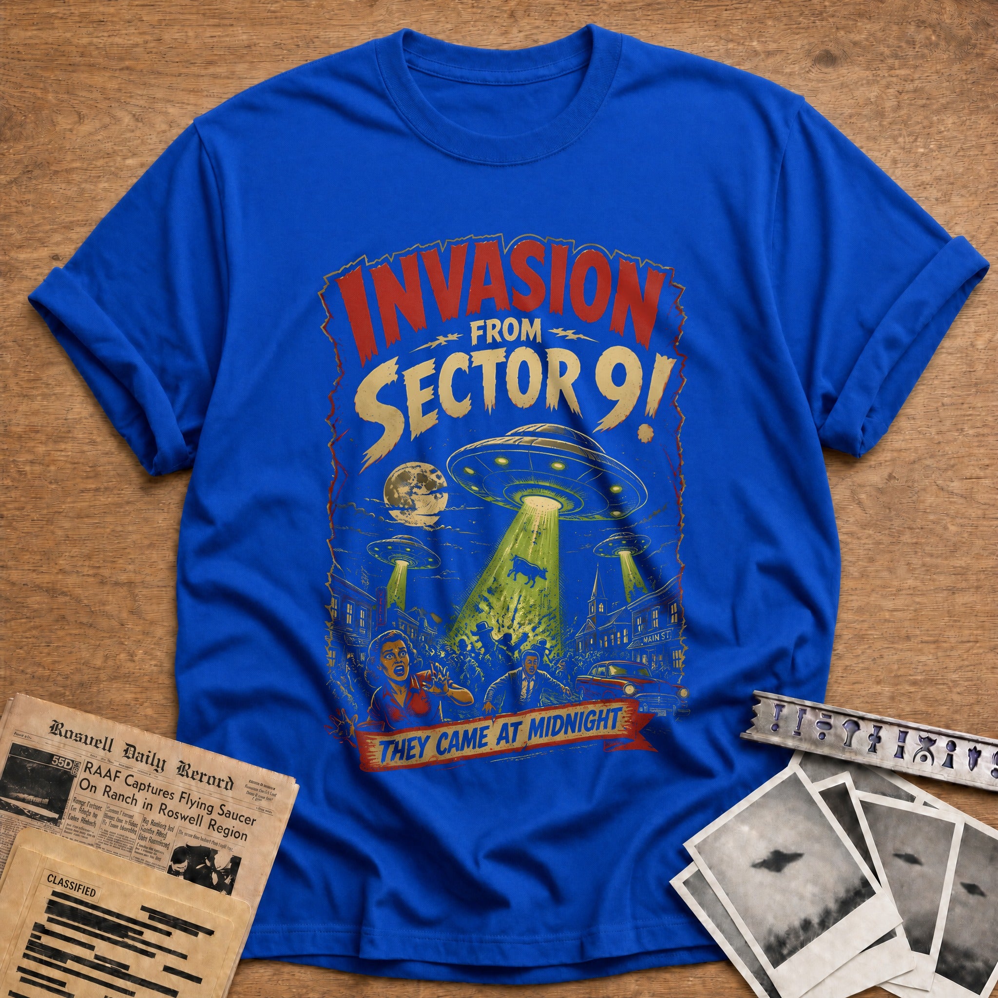 Invasion From Sector 9 43 T-Shirt - Royal